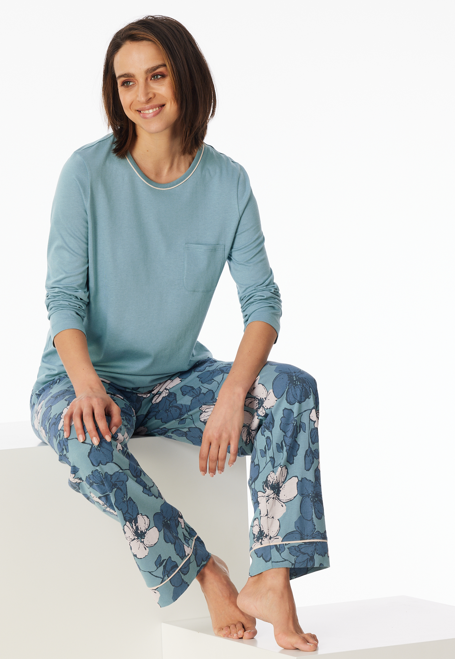 Schlafanzug lang mineral - Comfort Nightwear 36 Schlafanzug lang mineral - Comfort Nightwear 36 von Schiesser
