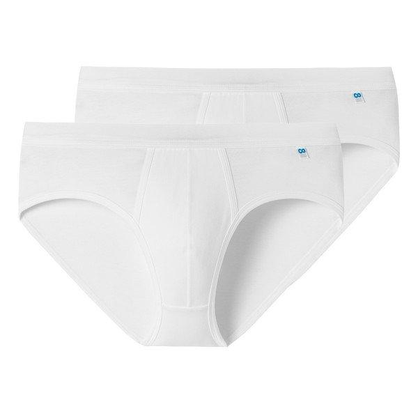 Schiesser - 2er Pack Long Life Cotton Sportslip, für Herren, Weiss, Größe M von Schiesser