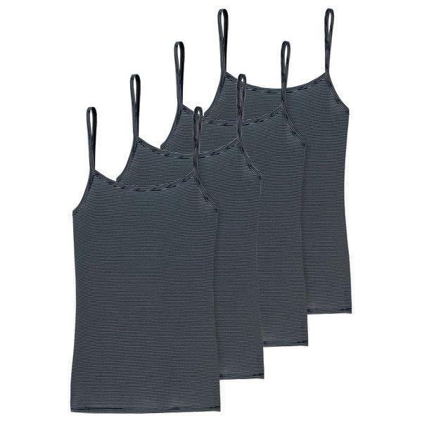 Schiesser - 4er Pack Modal Essentials Spaghettitop, für Damen, Blau, Größe XXL von Schiesser