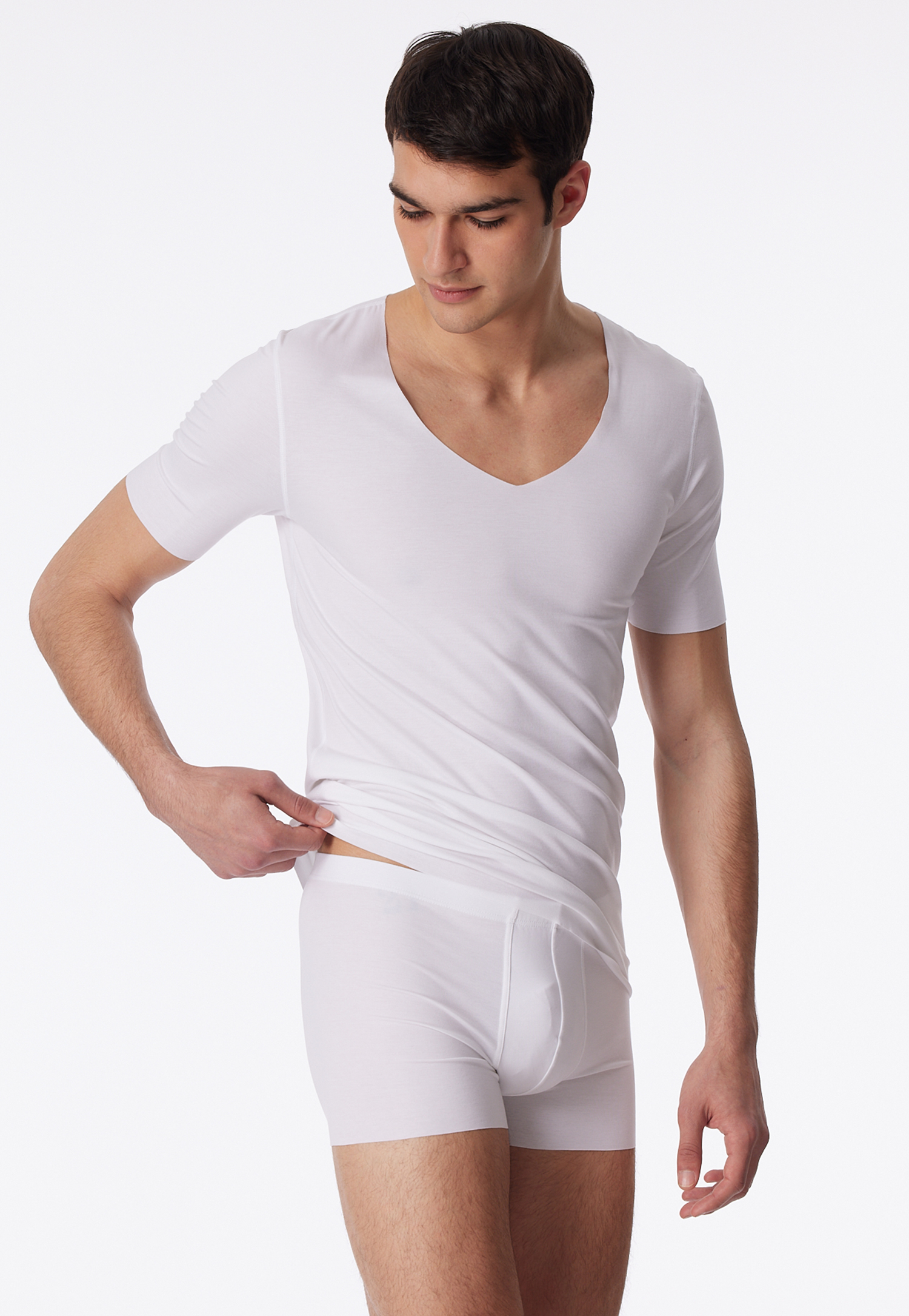 Shirt Interlock seamless kurzarm V-Ausschnitt weiß - Laser Cut 5 Shirt Interlock seamless kurzarm V-Ausschnitt weiß - Laser Cut 5 von Schiesser