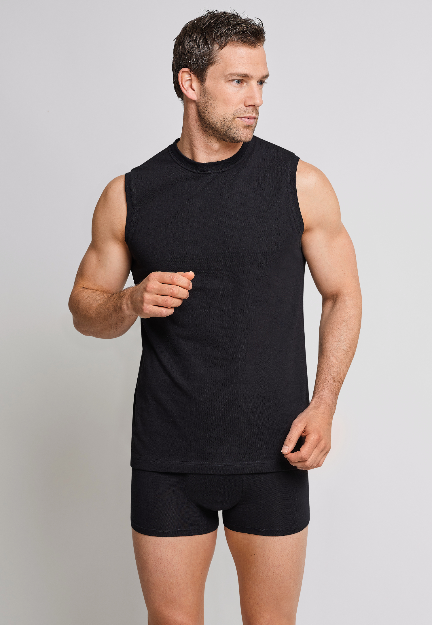 Shirt ärmellos 2er-Pack Muscle Shirt schwarz - Essentials 3XL von Schiesser