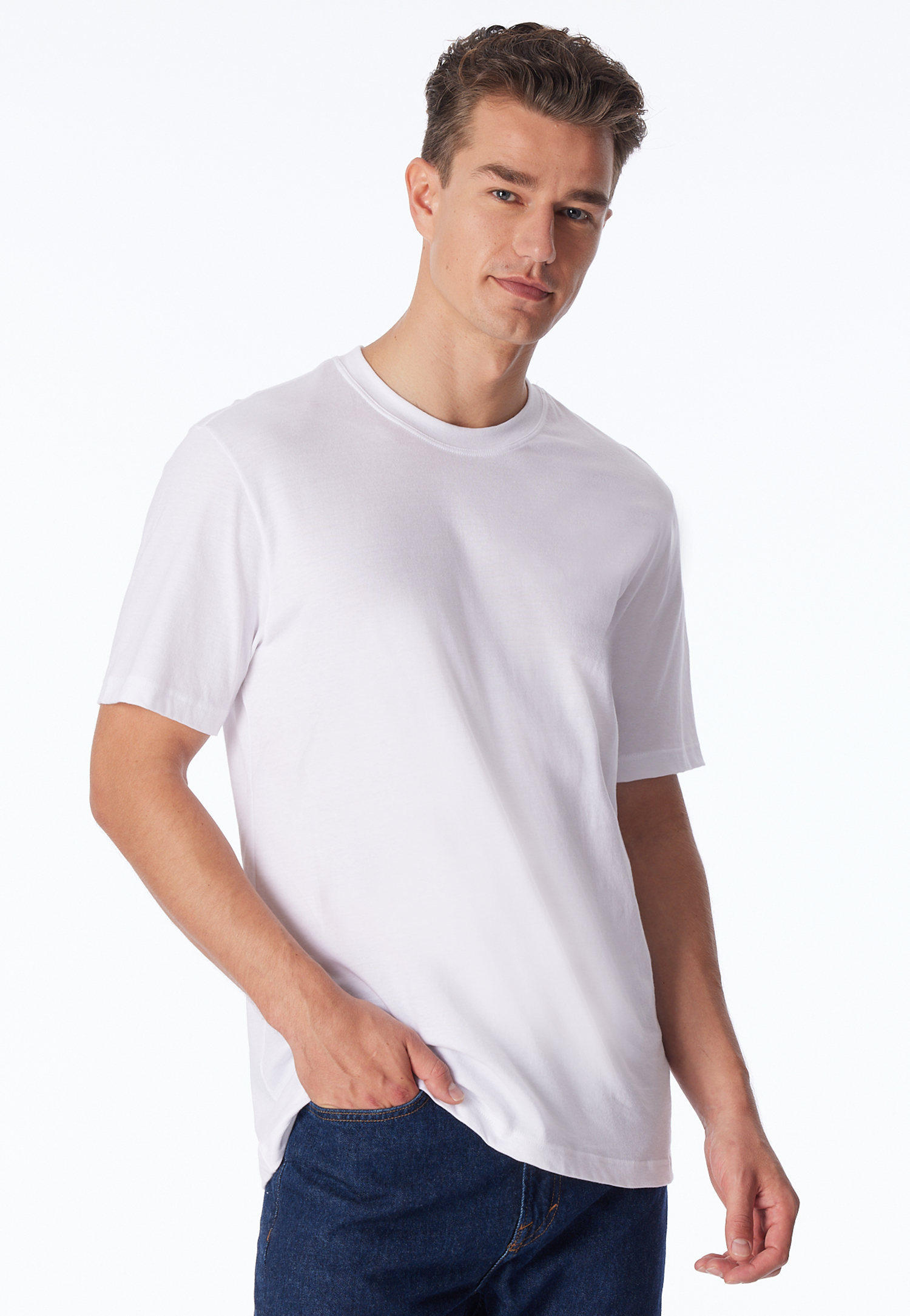 Shirt kurzarm Jersey 2er-Pack rundhals weiß - American T-Shirt L Shirt kurzarm Jersey 2er-Pack rundhals weiß - American T-Shirt L von Schiesser