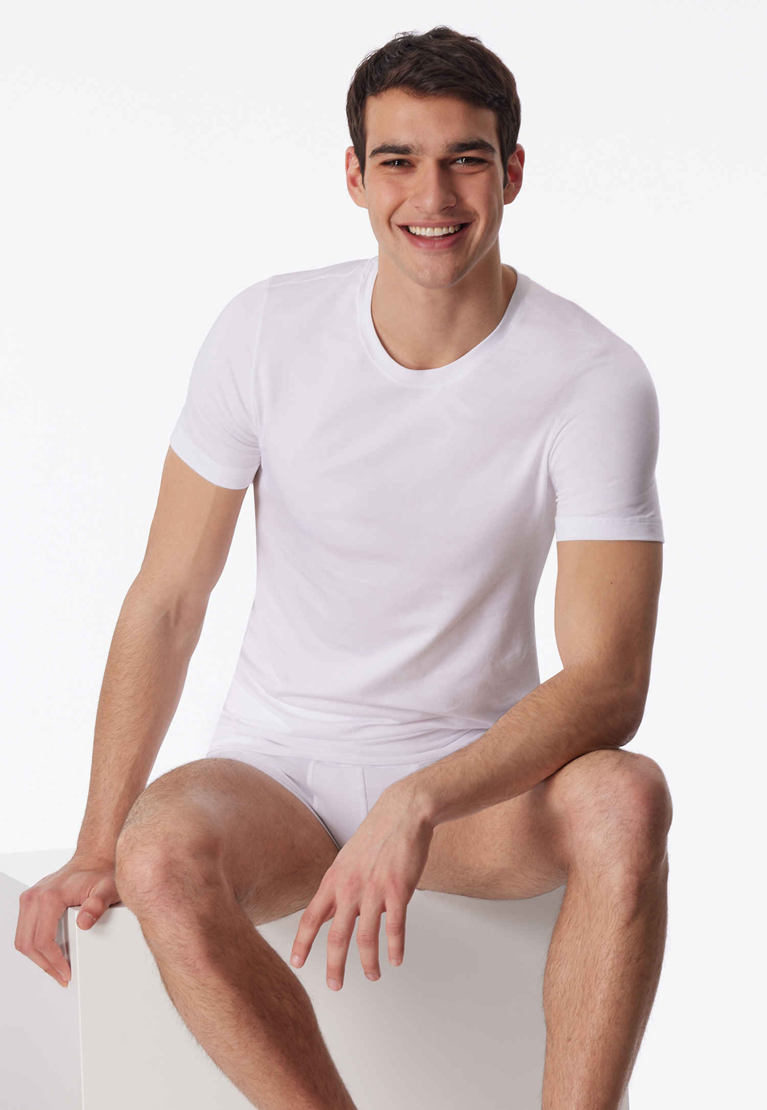 Shirt kurzarm Jersey elastisch rundhals weiß - Long Life Soft 4 Shirt kurzarm Jersey elastisch rundhals weiß - Long Life Soft 4 von Schiesser