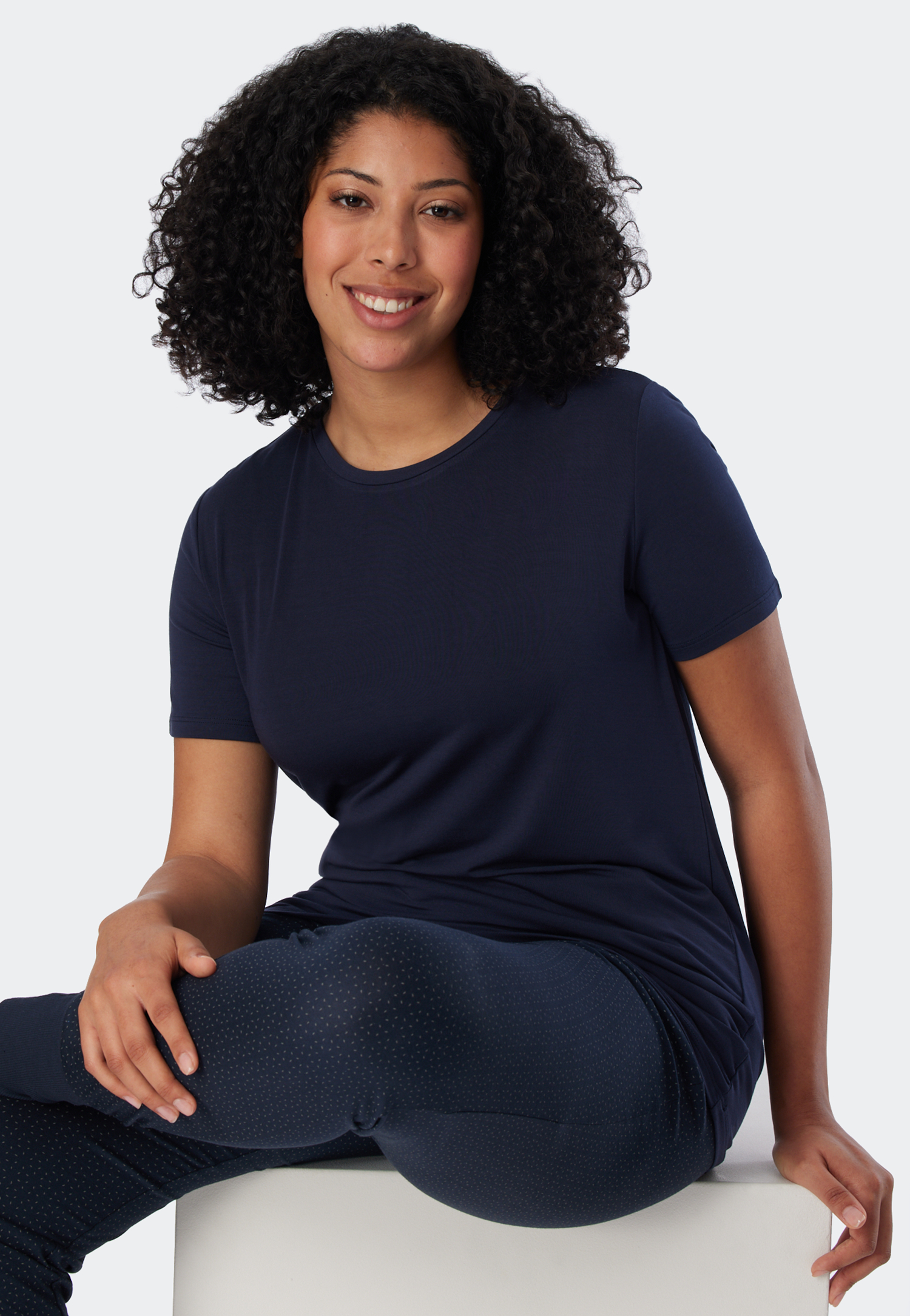 Shirt kurzarm Modal blau - Mix+Relax 42 Shirt kurzarm Modal blau - Mix+Relax 42 von Schiesser