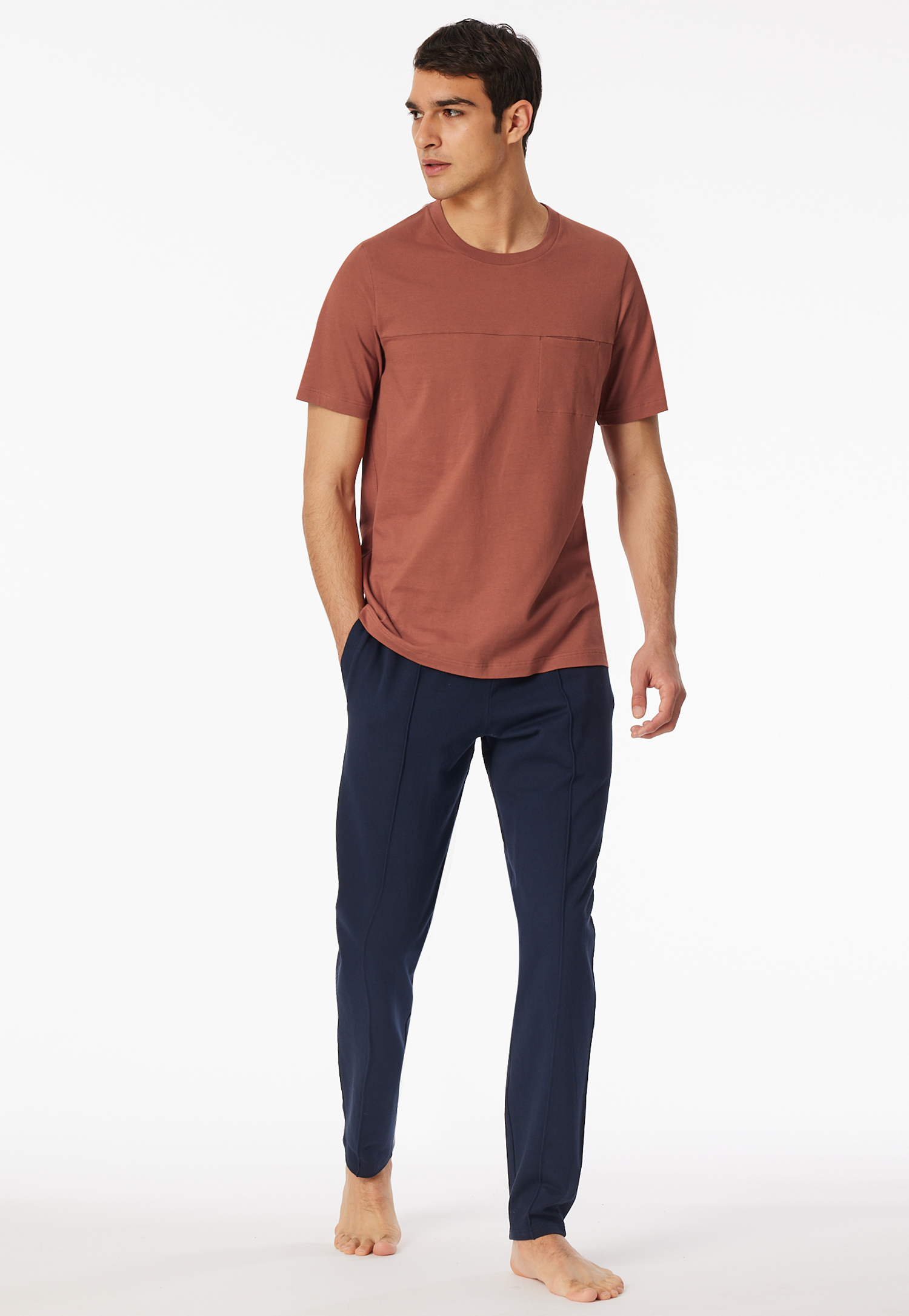 Shirt kurzarm Sweat-Qualität terracotta - Mix+Relax 48 Shirt kurzarm Sweat-Qualität terracotta - Mix+Relax 48 von Schiesser