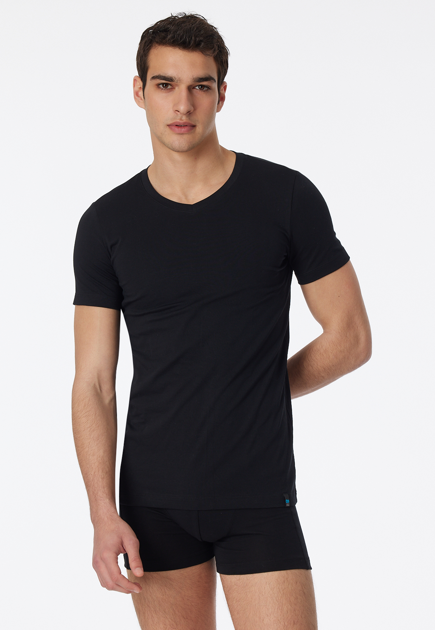 Shirt kurzarm V-Ausschnitt schwarz - Long Life Cotton 7 Shirt kurzarm V-Ausschnitt schwarz - Long Life Cotton 7 von Schiesser