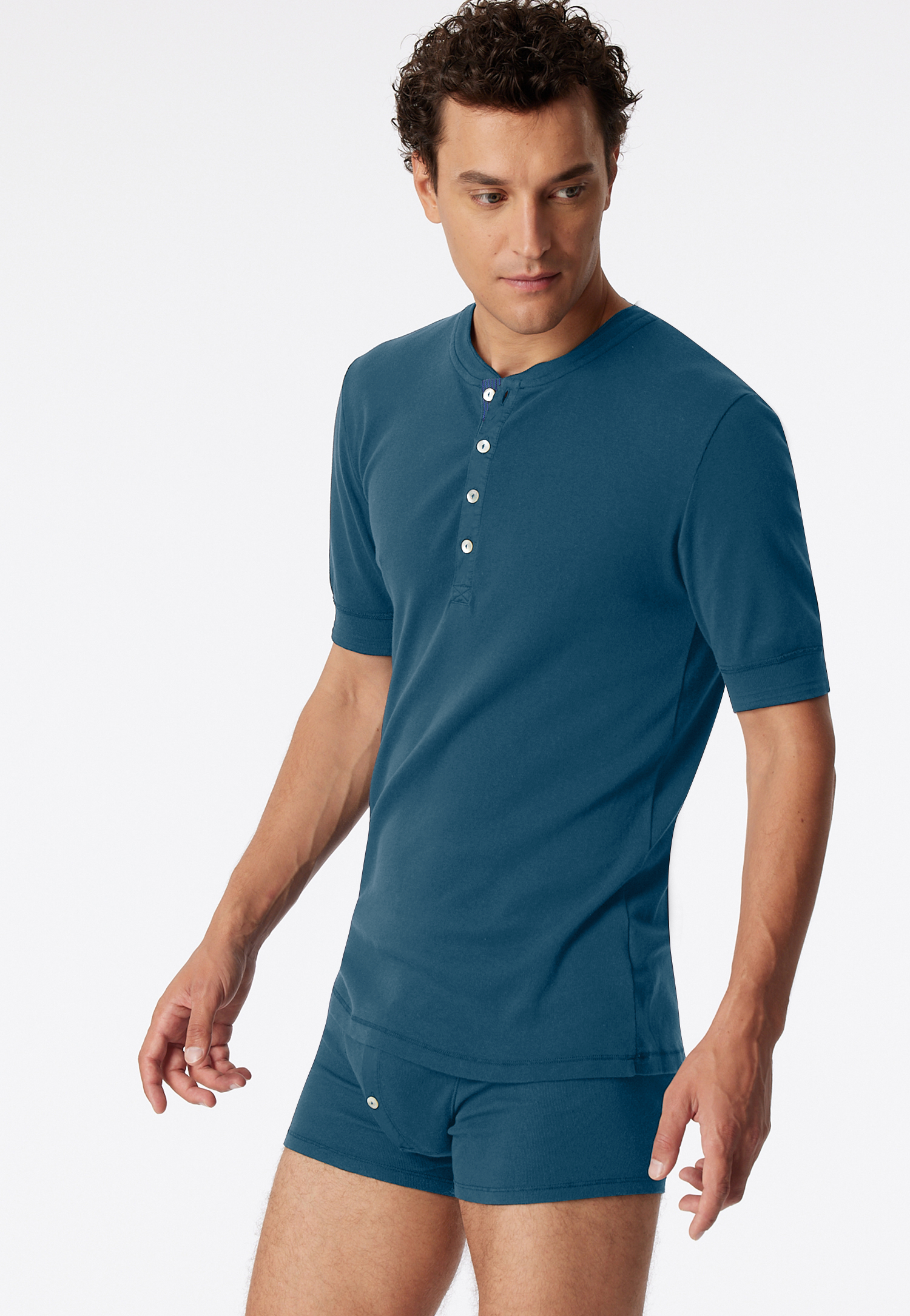 Shirt kurzarm jeansblau - Revival Karl-Heinz 4 von Schiesser