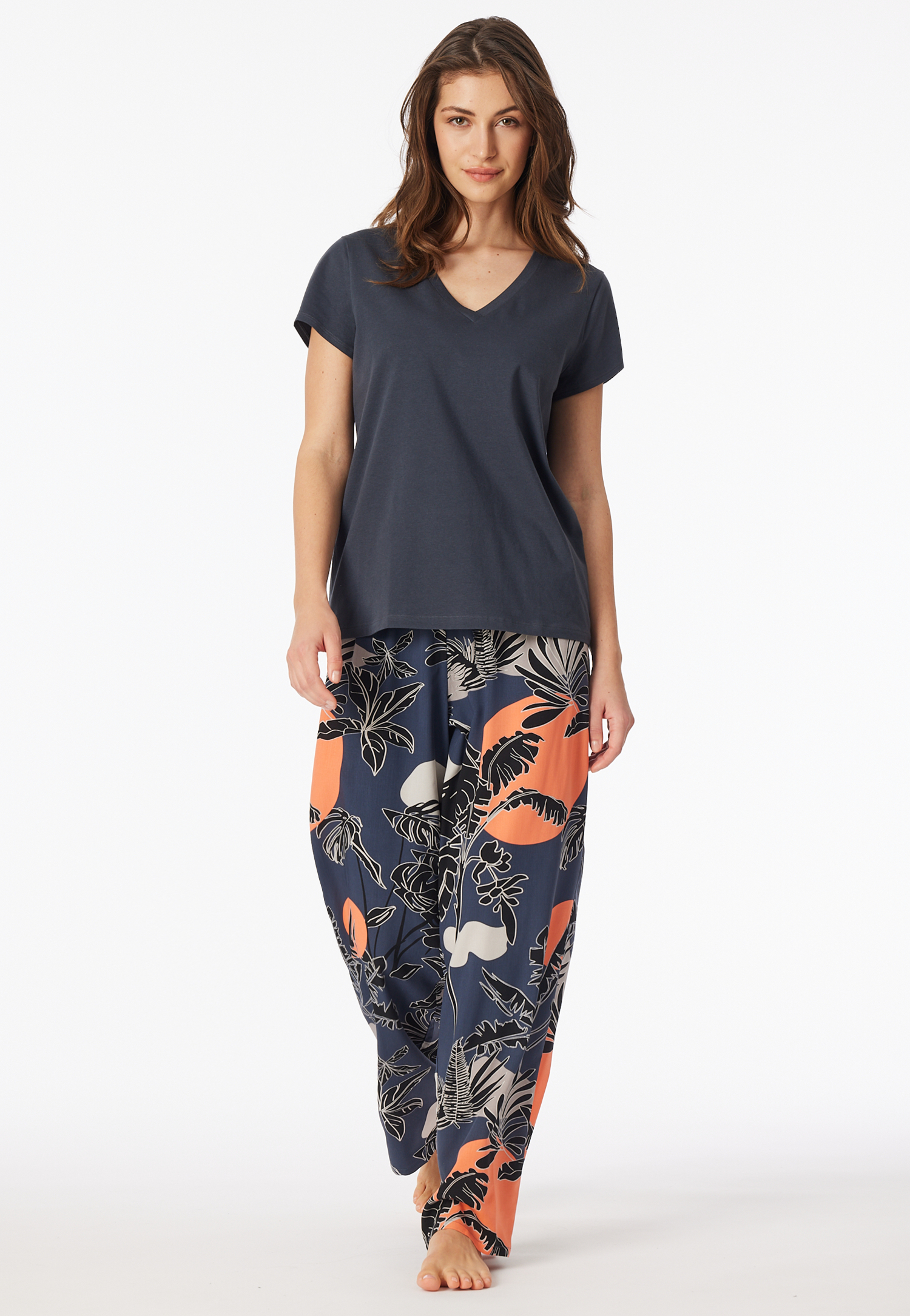 Shirt kurzarm tiefer V-Ausschnitt graphit - Mix+Relax 36 Shirt kurzarm tiefer V-Ausschnitt graphit - Mix+Relax 36 von Schiesser