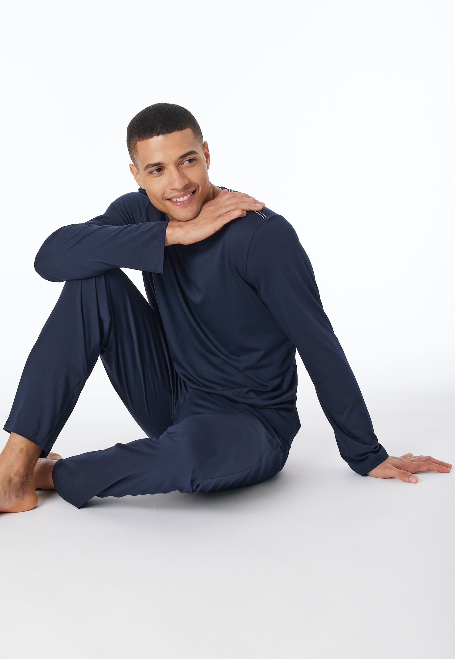 Shirt langarm V-Ausschnitt nachtblau - Mix+Relax 54 Shirt langarm V-Ausschnitt nachtblau - Mix+Relax 54 von Schiesser