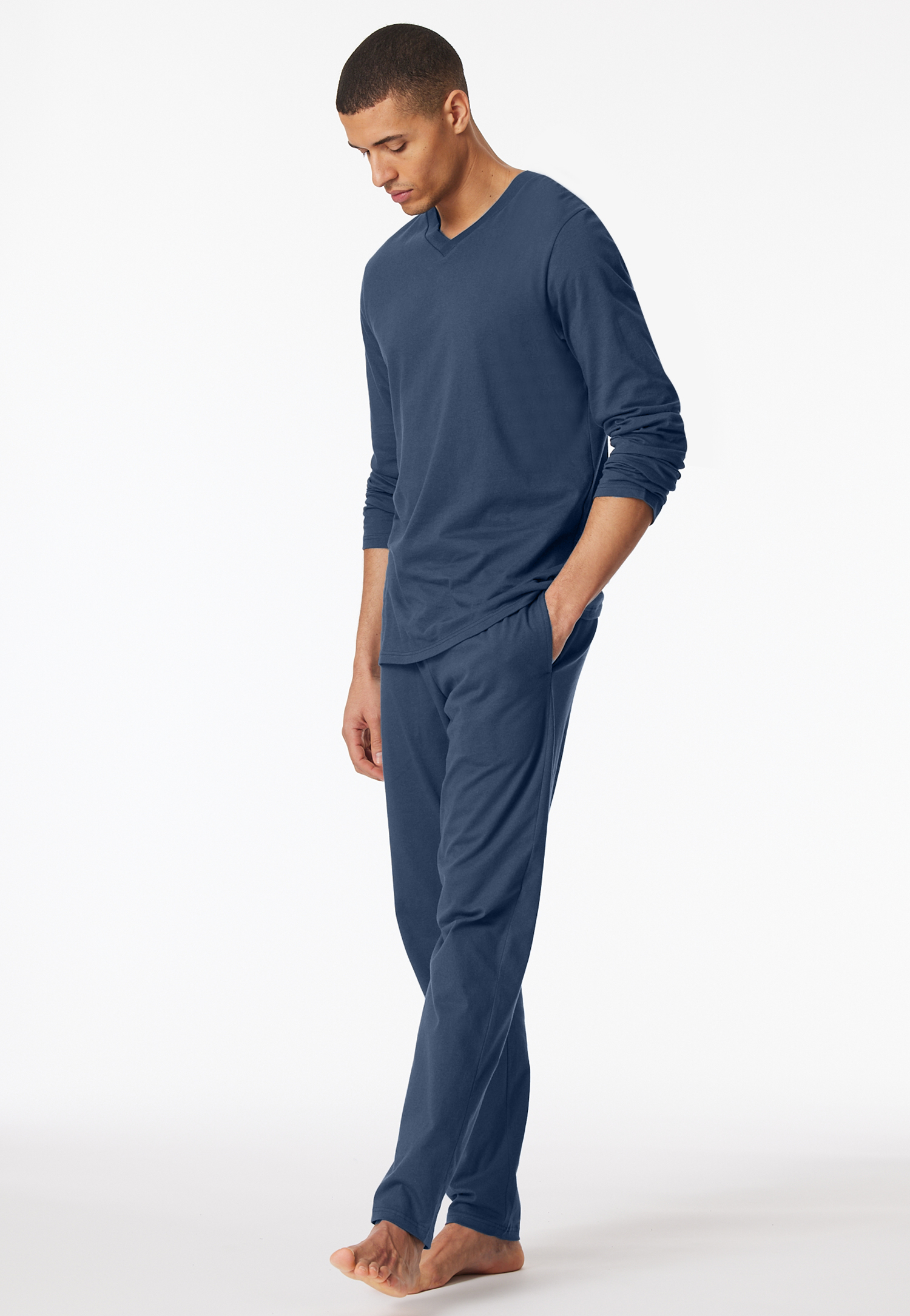 Shirt langarm V-Ausschnitt royal - Mix+Relax 58 Shirt langarm V-Ausschnitt royal - Mix+Relax 58 von Schiesser