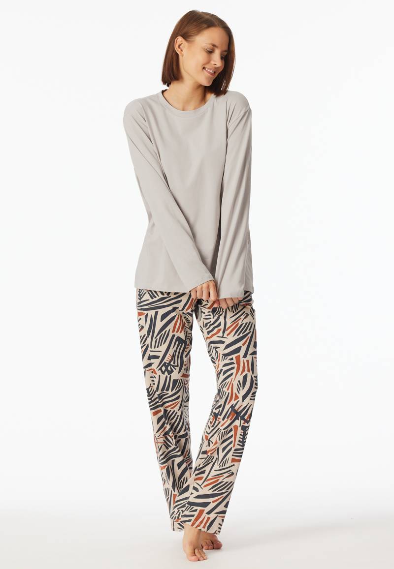 Shirt langarm rundhals grau-jaspe - Mix+Relax 44 von Schiesser