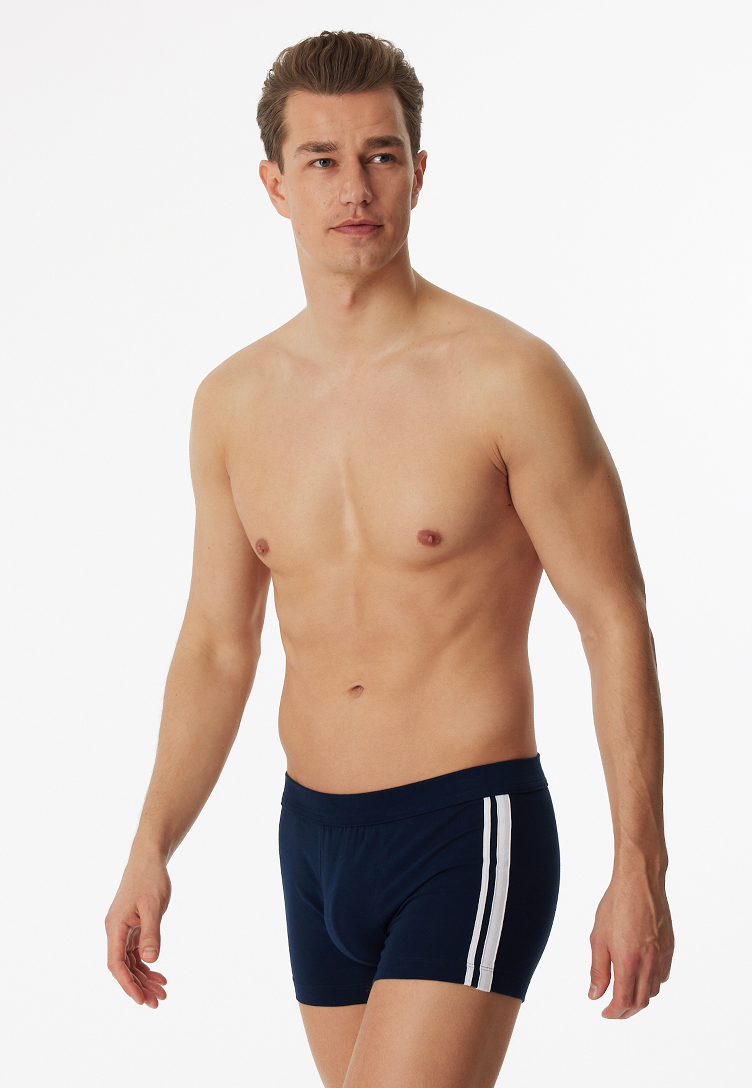 Shorts 3er-Pack Organic Cotton Streifen dunkelblau - 95/5 4 Shorts 3er-Pack Organic Cotton Streifen dunkelblau - 95/5 4 von Schiesser