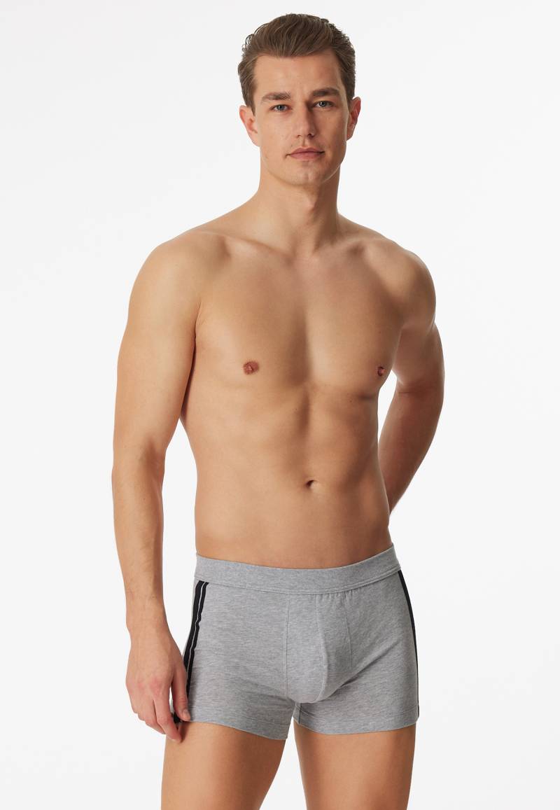 Shorts 3er-Pack Organic Cotton Streifen grau-meliert - 95/5 7 von Schiesser