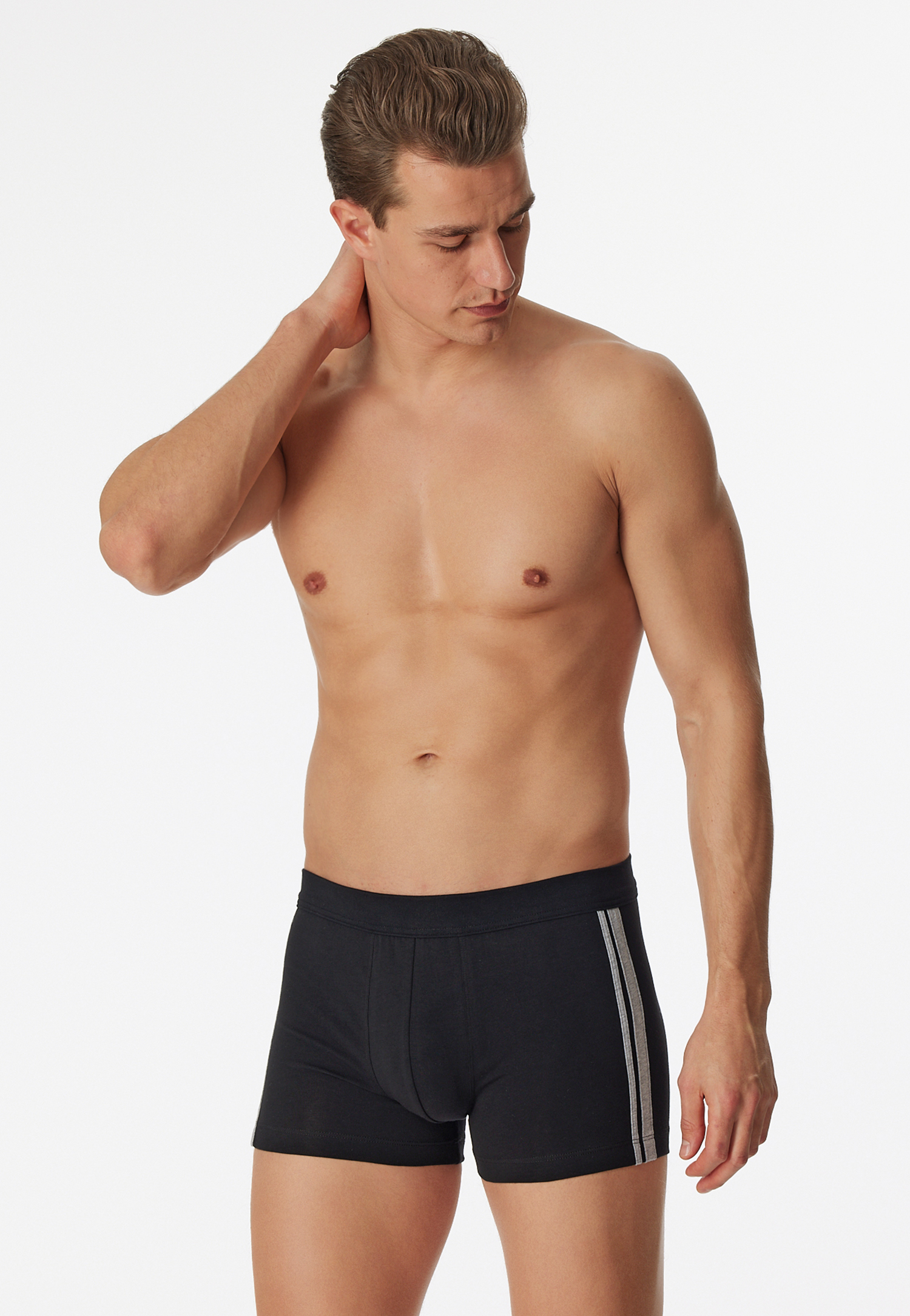 Shorts 3er-Pack Organic Cotton Streifen schwarz - 95/5 4 Shorts 3er-Pack Organic Cotton Streifen schwarz - 95/5 4 von Schiesser