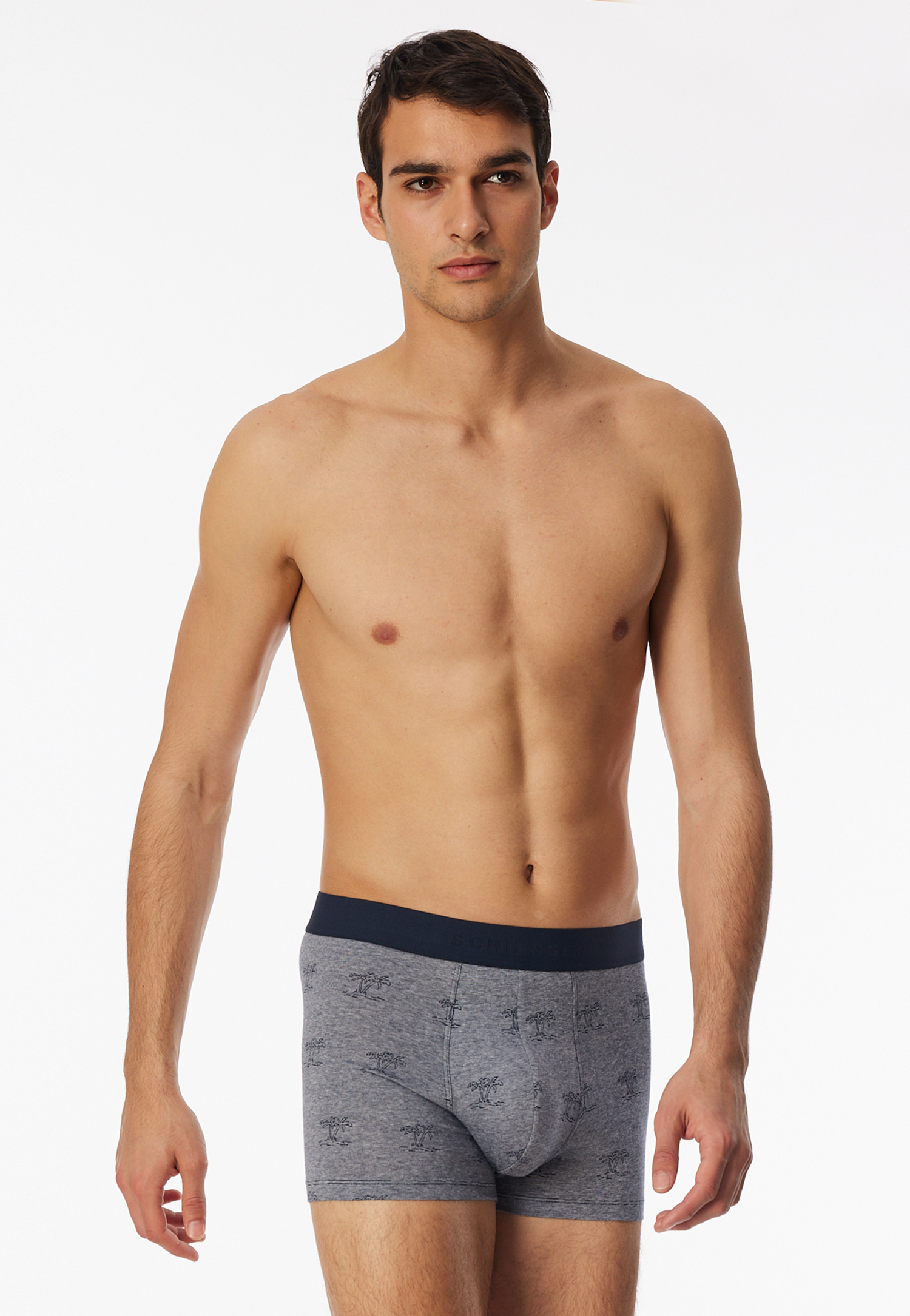 Shorts 3er-Pack Organic Cotton Webgummibund uni/gemustert mehrfarbig - 95/5 5 von Schiesser