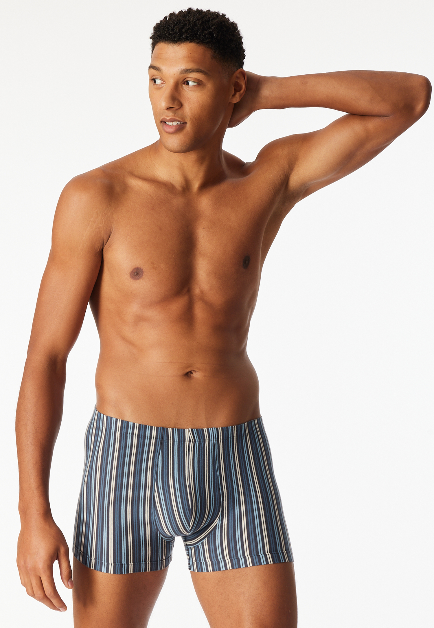 Shorts 3er-Pack Organic Cotton uni/geringelt mehrfarbig - 95/5 5 von Schiesser