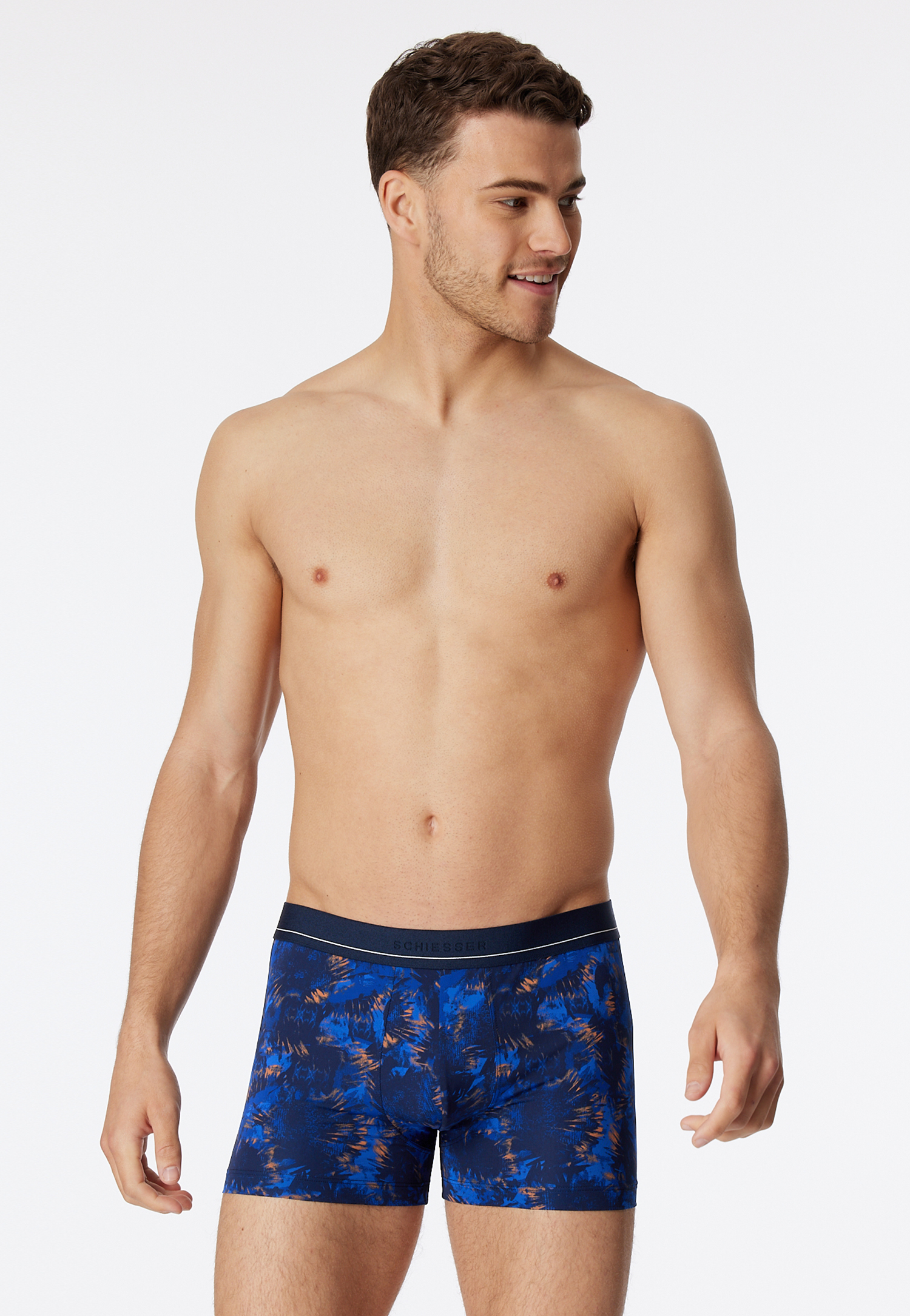 Shorts Micro-Qualität gemustert indigo - Pure Micro 6 von Schiesser