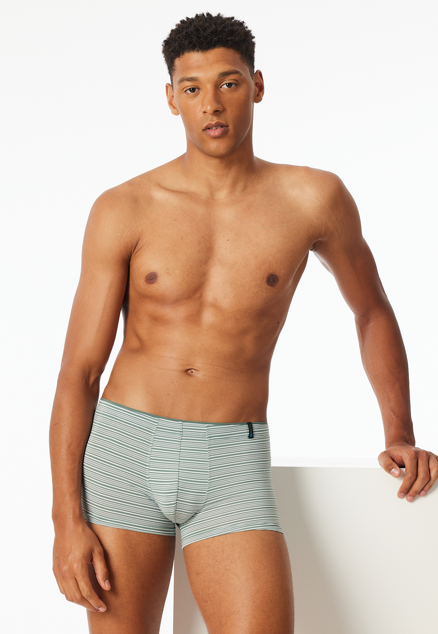 Shorts Modal Streifen khaki - Long Life Soft 4 Shorts Modal Streifen khaki - Long Life Soft 4 von Schiesser