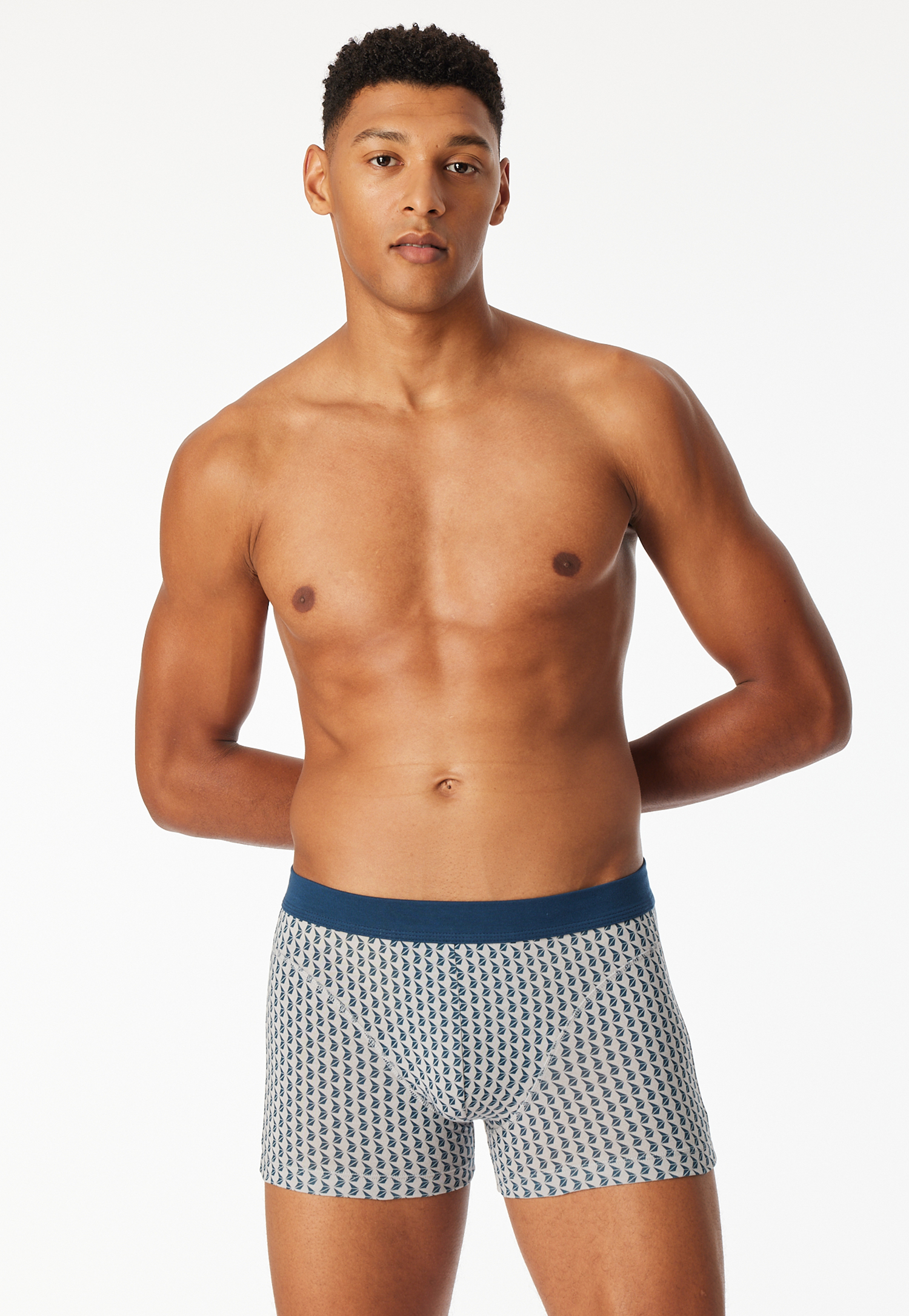 Shorts Organic Cotton gemustert silber - Comfort Fit 7 Shorts Organic Cotton gemustert silber - Comfort Fit 7 von Schiesser