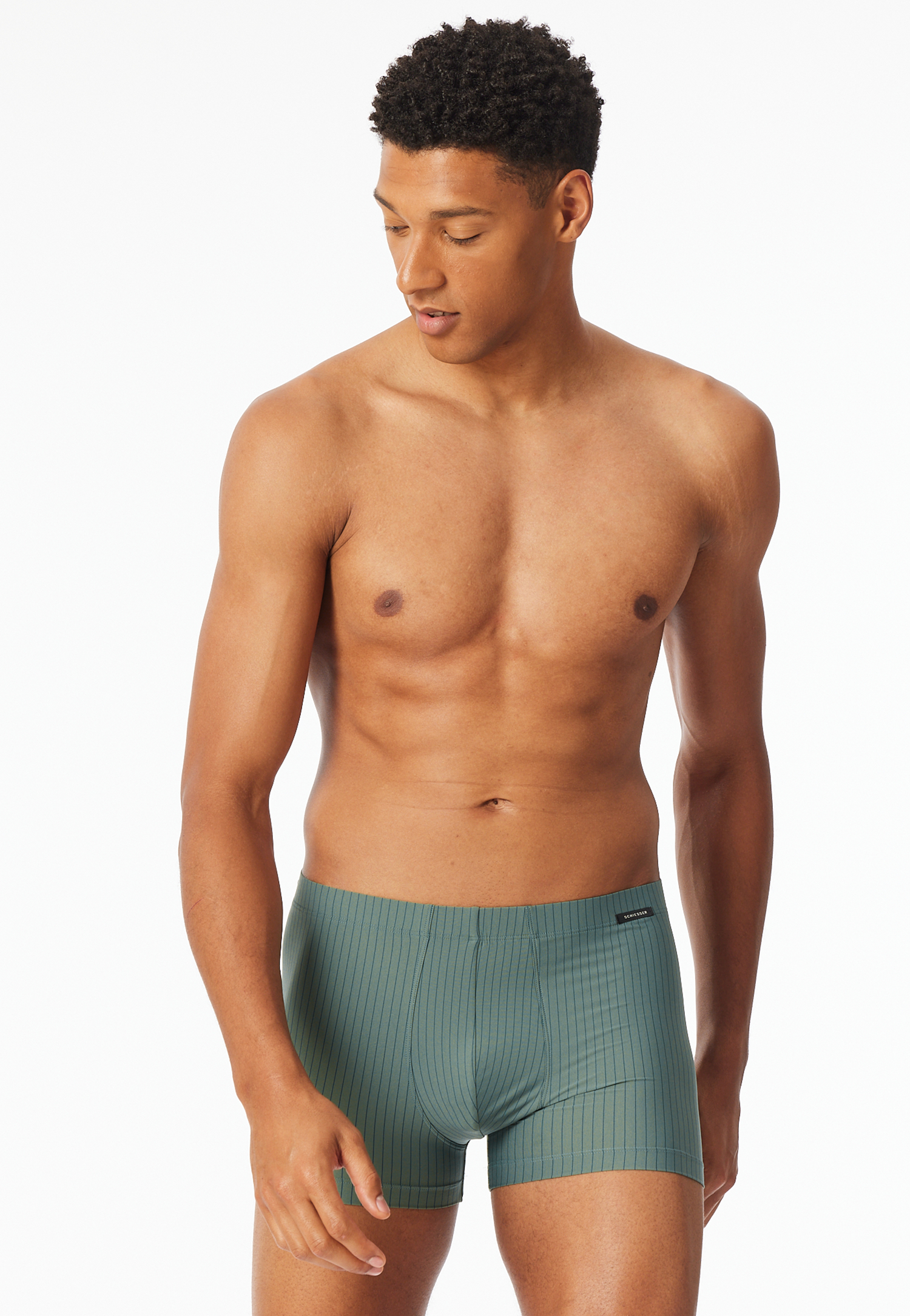 Shorts khaki gestreift - Pure Micro 4 Shorts khaki gestreift - Pure Micro 4 von Schiesser