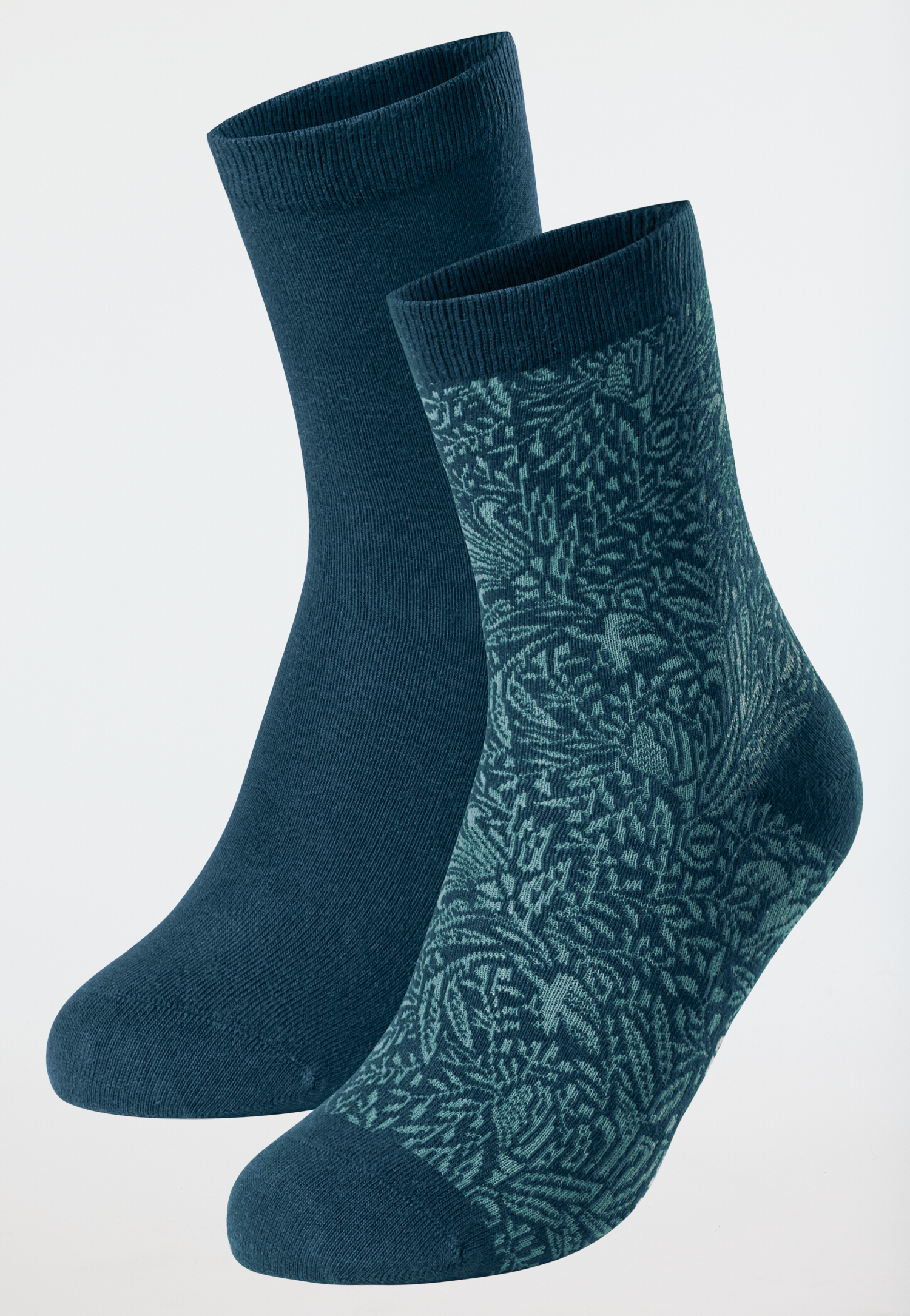 Socken 2er-Pack Stay Fresh medium Schaft petrol gemustert - Fashion 39/42 von Schiesser