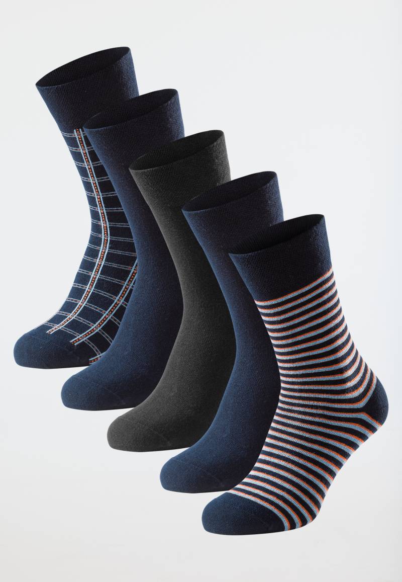 Socken 5er-Pack mehrfarbig gemustert - Bluebird 39/42 von Schiesser