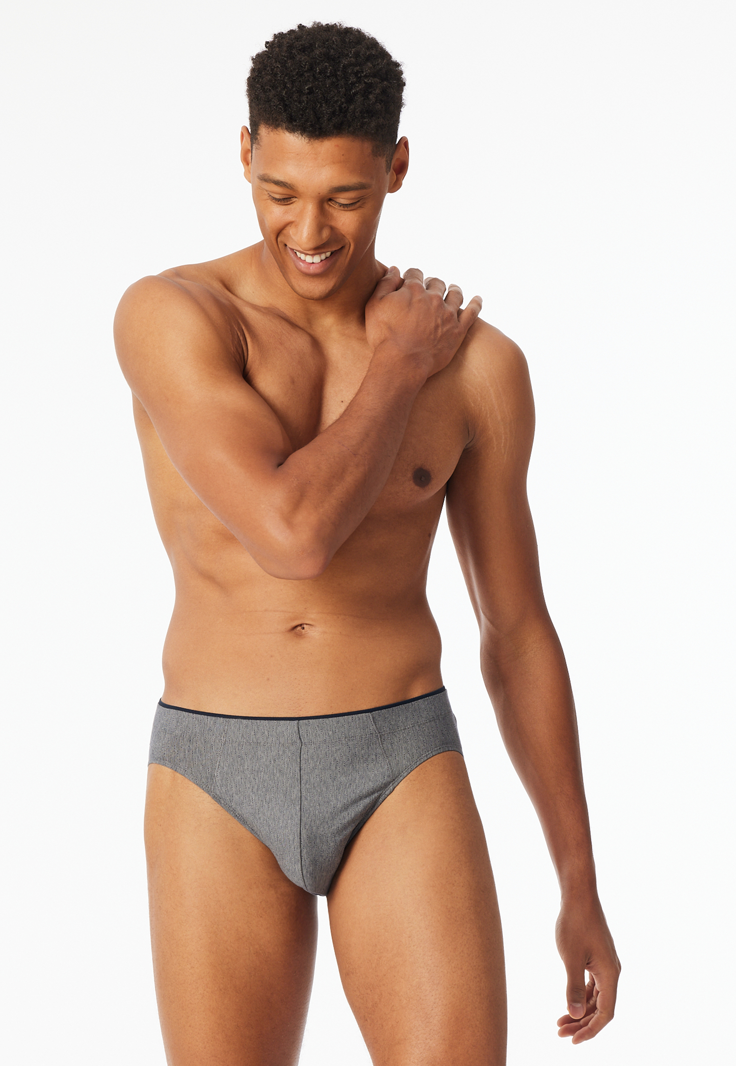 Supermini-Slip nachtblau gestreift - Premium Jacquard 8 von Schiesser