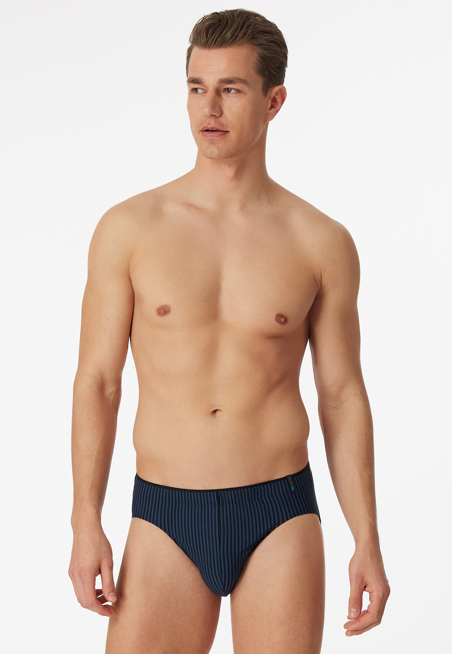 Supermini navy-schwarz gestreift - Long Life Soft 6 von Schiesser