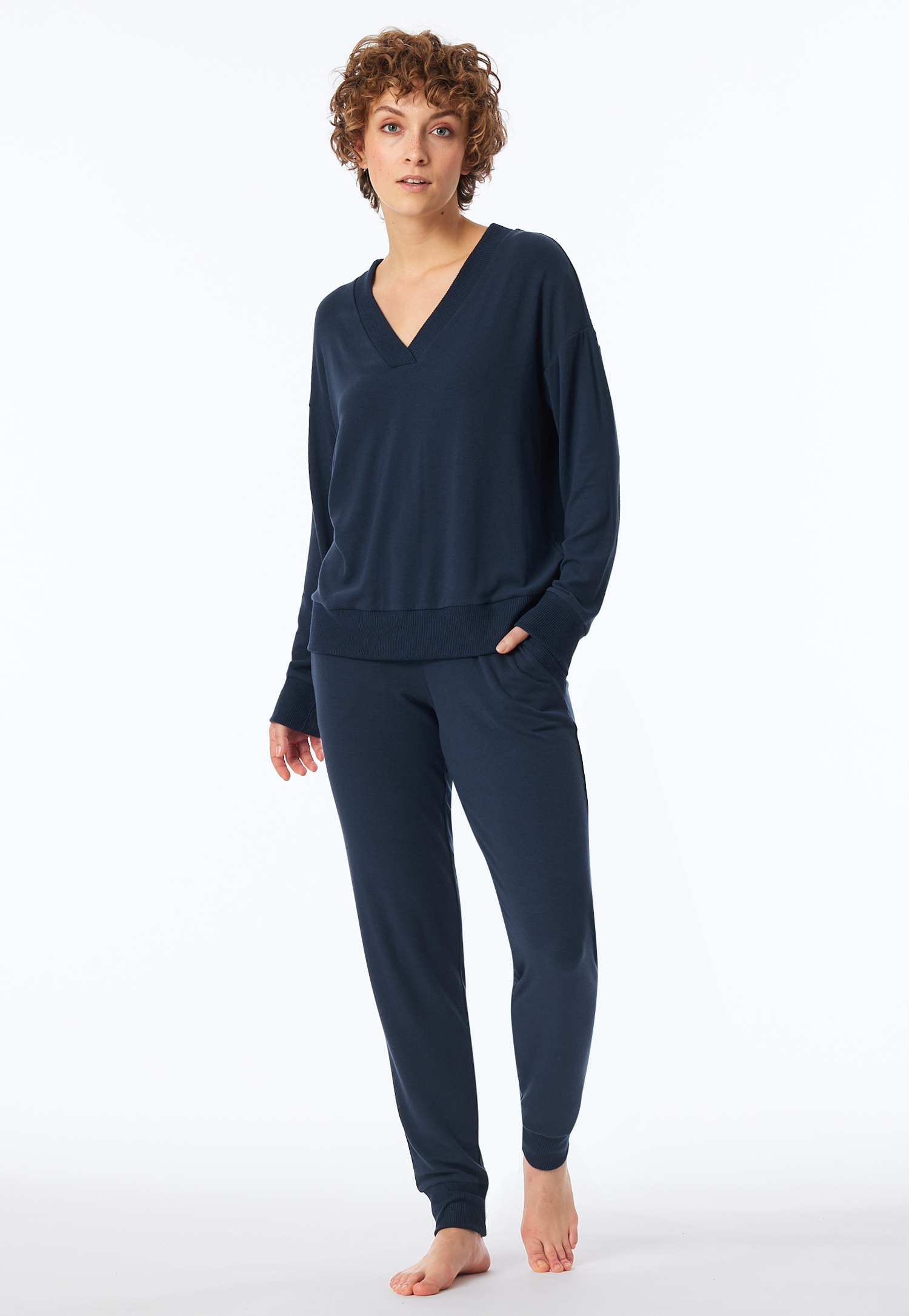 Sweatshirt Feinripp nachtblau - Mix+Relax 34 Sweatshirt Feinripp nachtblau - Mix+Relax 34 von Schiesser