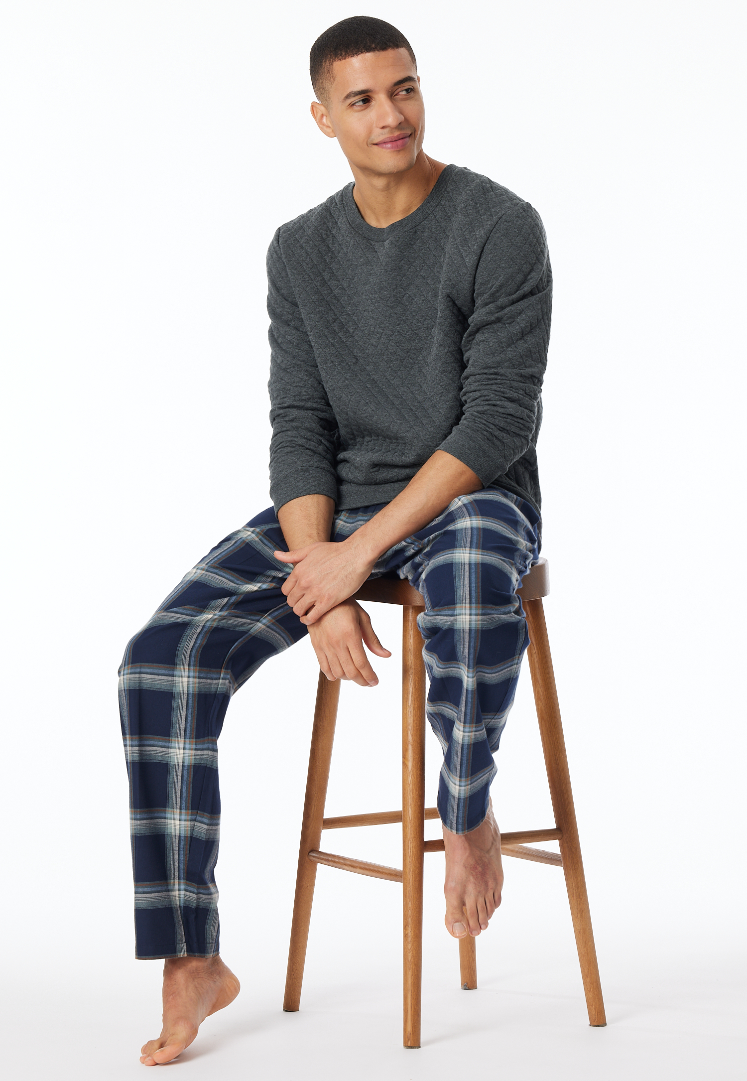 Sweatshirt dunkelgrau gemustert - Mix+Relax 58 Sweatshirt dunkelgrau gemustert - Mix+Relax 58 von Schiesser