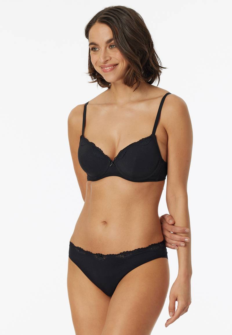 Tai Slip Spitze schwarz - Pure Cotton 38 von Schiesser