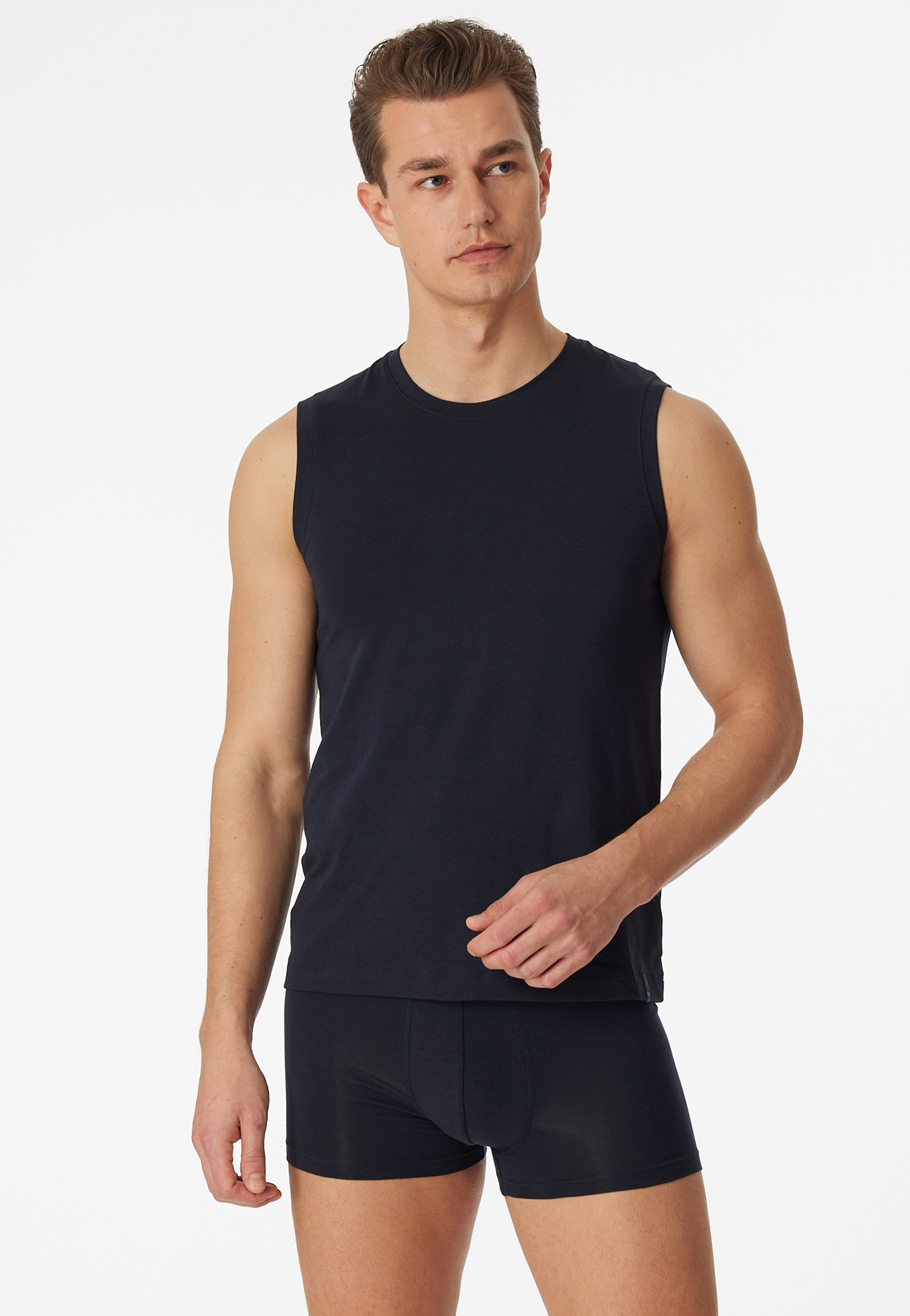 Tank Top modische Schnittform blauschwarz - Long Life Soft 6 Tank Top modische Schnittform blauschwarz - Long Life Soft 6 von Schiesser