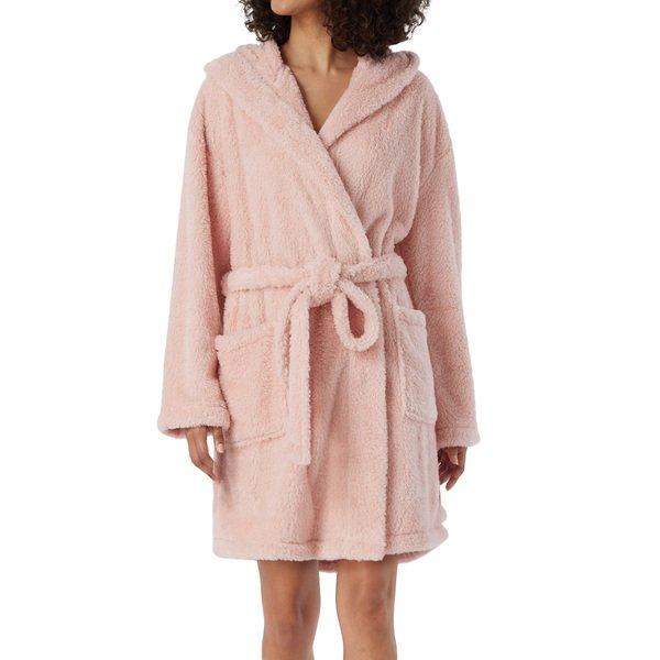 Teddy Fleece - Morgenmantel Bademantel Damen Rosa M von Schiesser