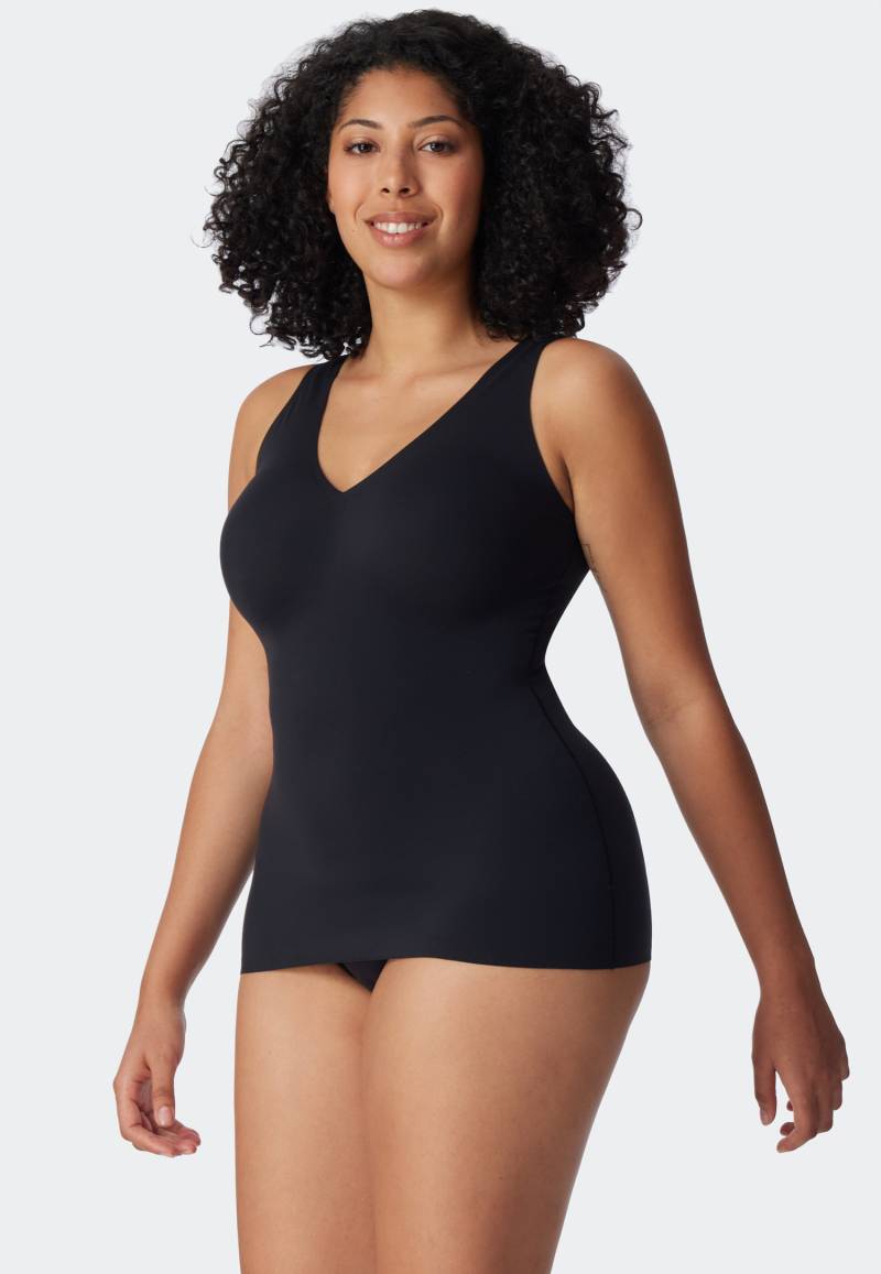 Trägertop Microfaser herausnehmbare Pads schwarz - Invisible Soft 46 von Schiesser