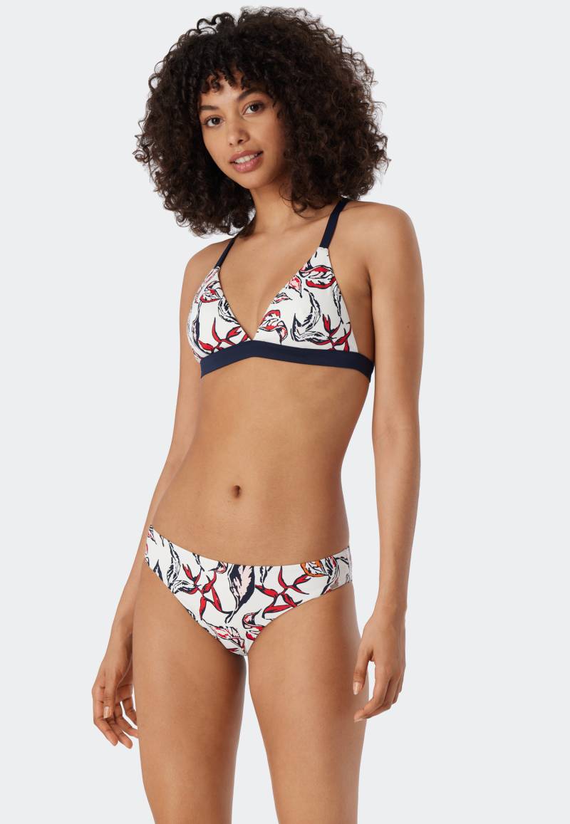 Triangel-Bikini herausnehmbare Softcups variable Träger gefüttert Mini-Slip Blumenprint mehrfarbig - Deep Sea 44 von Schiesser