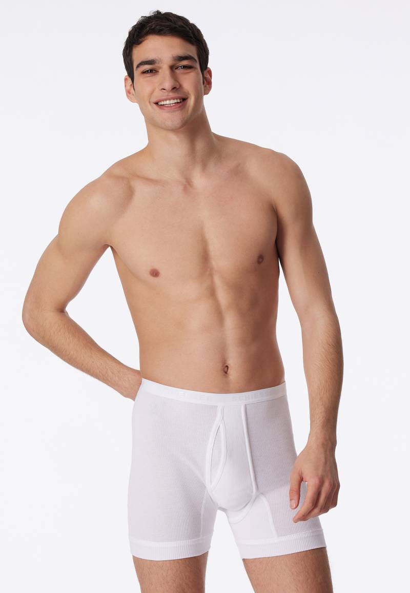 Unterhose kurz mit Eingriff Doppelripp weiß - Original Classics 5 von Schiesser