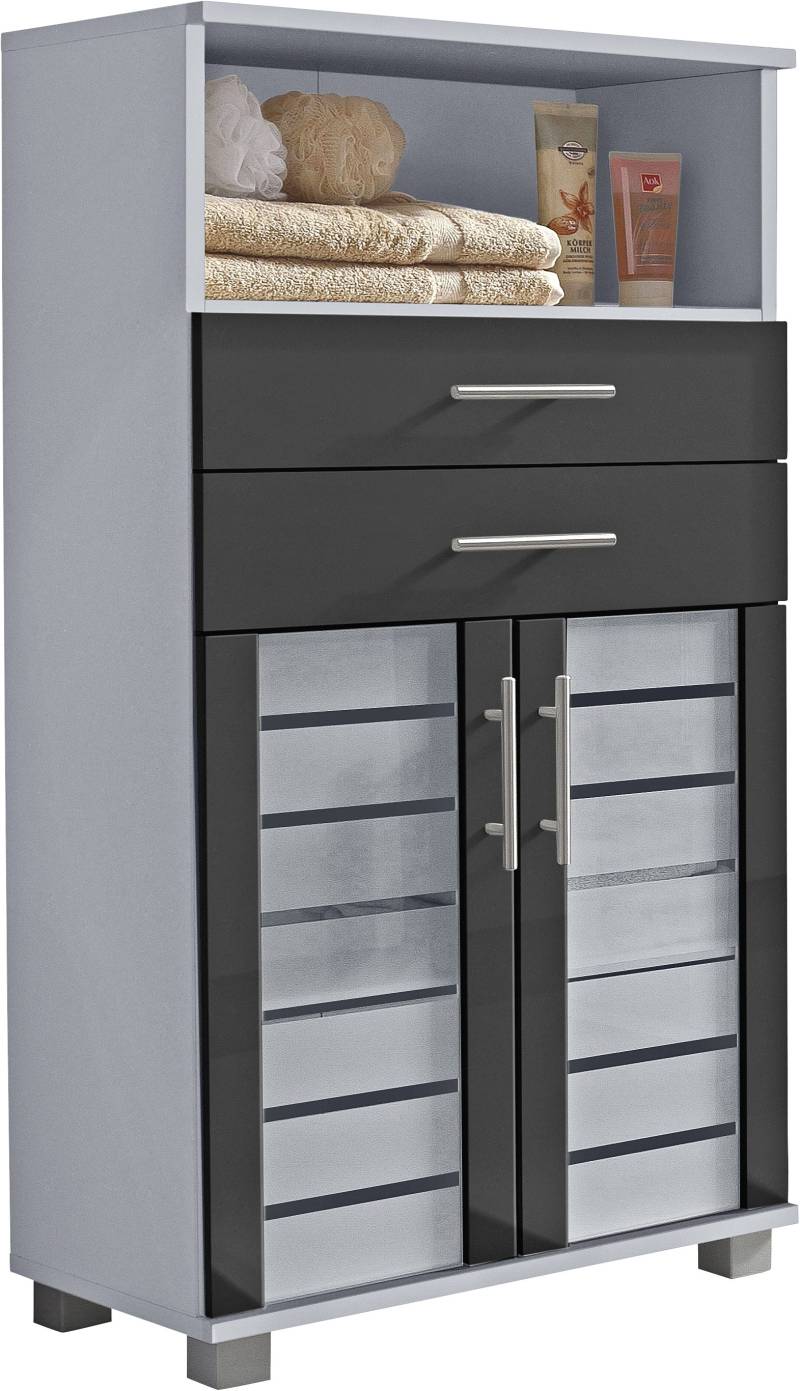 Schildmeyer Midischrank »Nikosia«, Breite 60 cm, mit Glastüren, 2 Schubladen, MDF-Fronten, Metallgriffe von Schildmeyer