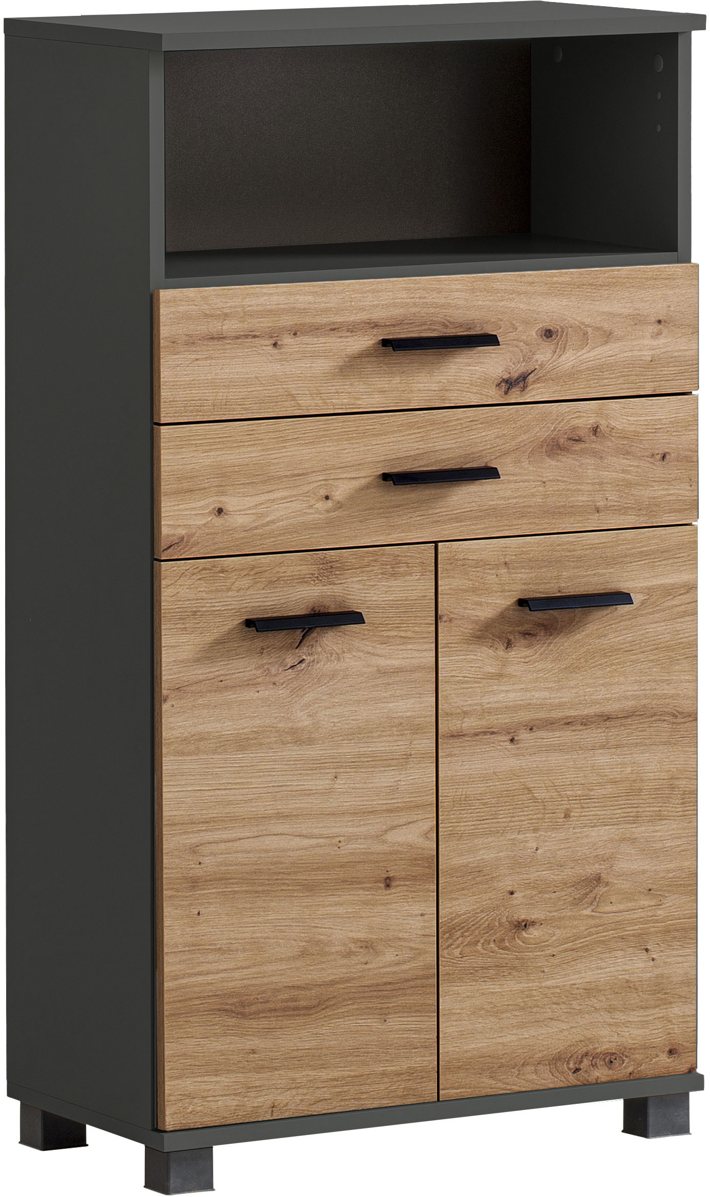 Schildmeyer Midischrank »Palermo, Made in Germany«, Breite 60 cm, verstellbarer Einlegeboden, Metallgriffe, 2 Schubkästen von Schildmeyer