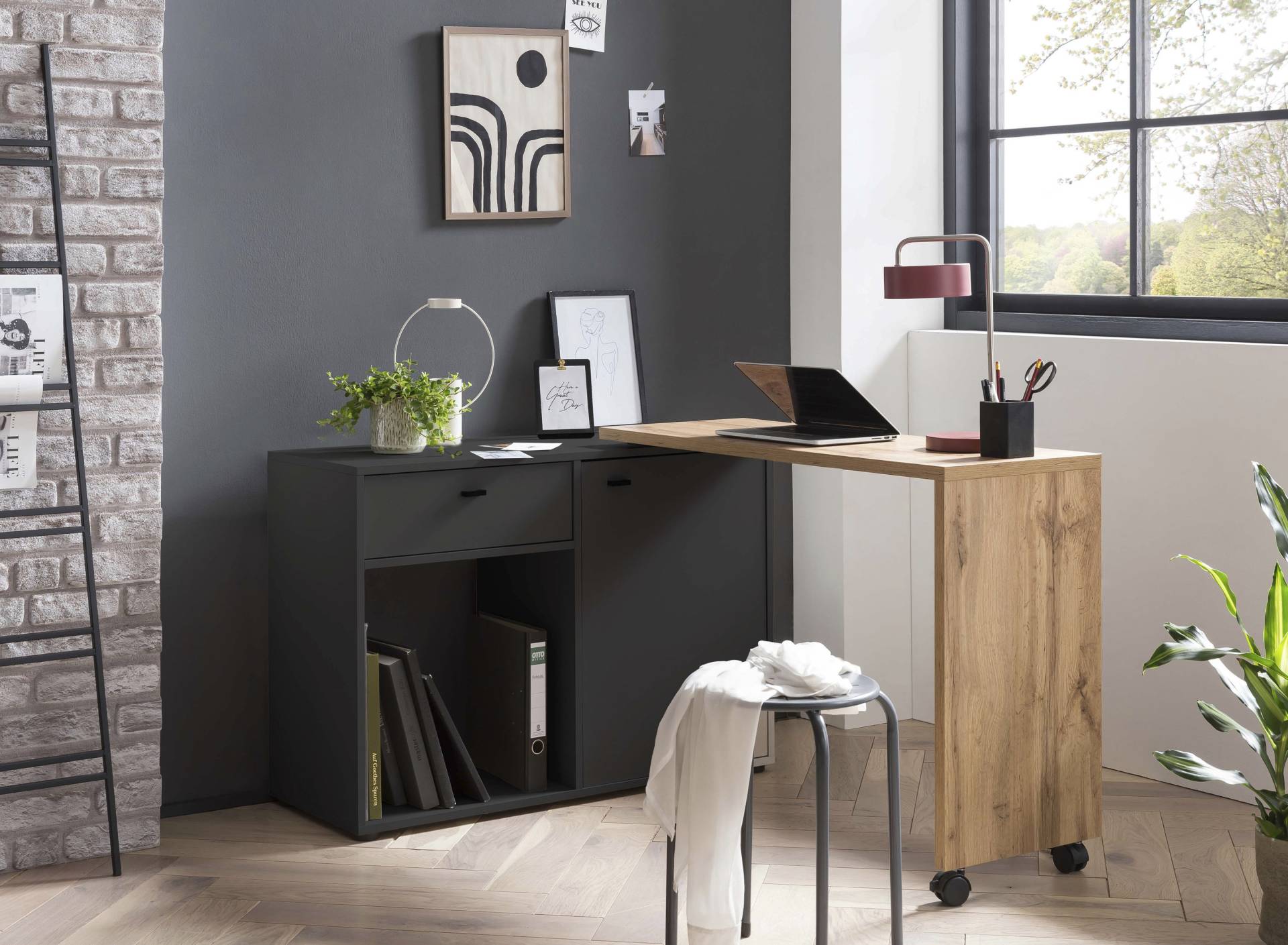 Schildmeyer Schreibtisch »Tiny Working«, praktisch im Home Office, Sideboard mit flexibler Arbeitsplatte von Schildmeyer