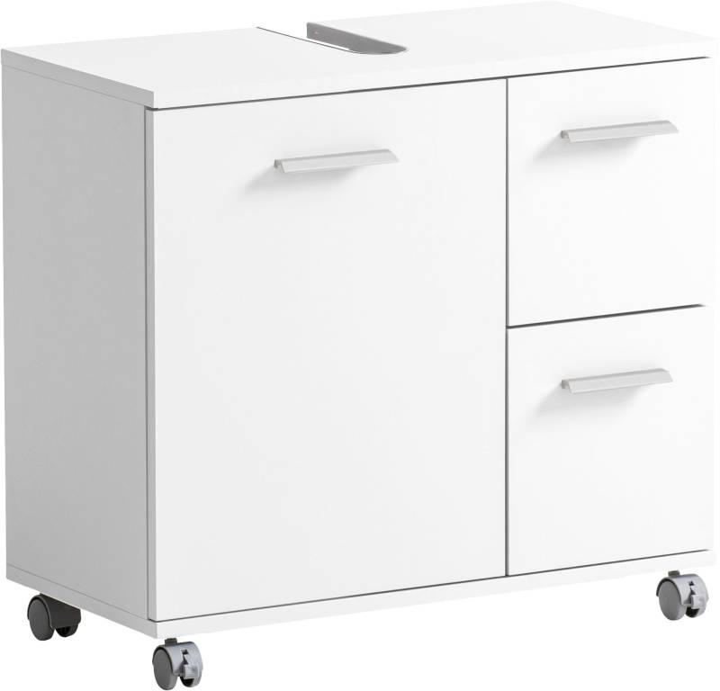 welltime Waschbeckenunterschrank »Emmi, Breite 65 cm«, Siphonausschnitt, Metallbeschläge von welltime