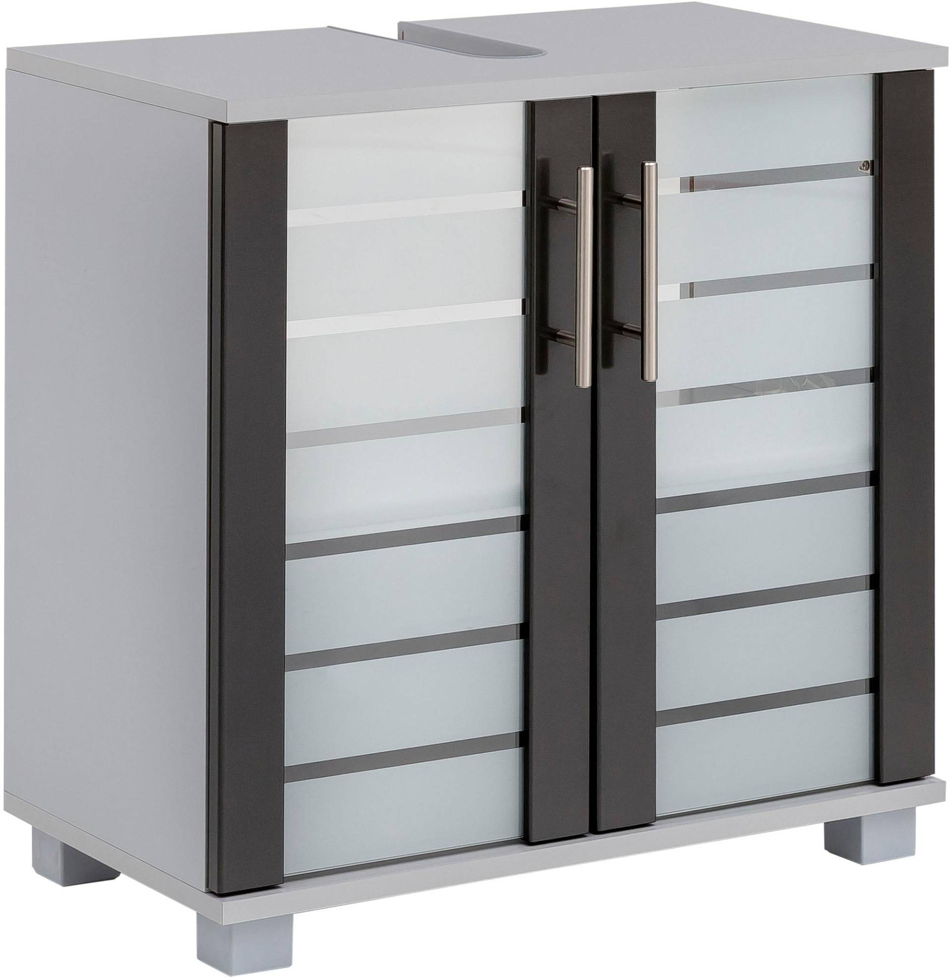 Schildmeyer Waschbeckenunterschrank »Nikosia«, Höhe 64 cm, mit Glastüren, hochwertige MDF-Fronten, Metallgriffe Schildmeyer Waschbeckenunterschrank »Nikosia«, Höhe 64 cm, mit Glastüren, hochwertige MDF-Fronten, Metallgriffe von Schildmeyer