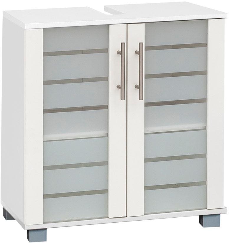Schildmeyer Waschbeckenunterschrank »Nikosia«, Höhe 64 cm, mit Glastüren, hochwertige MDF-Fronten, Metallgriffe Schildmeyer Waschbeckenunterschrank »Nikosia«, Höhe 64 cm, mit Glastüren, hochwertige MDF-Fronten, Metallgriffe von Schildmeyer