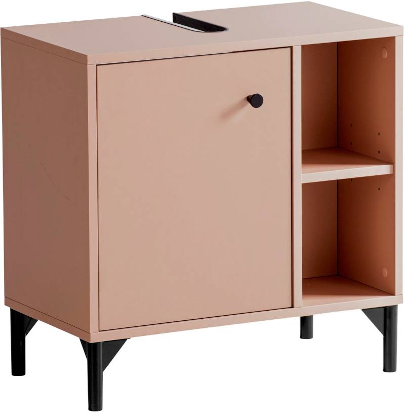 Schildmeyer Waschbeckenunterschrank »Smash«, Breite 60 cm (1-St) Apricot Dekor, mit Metallbeschlägen von Schildmeyer