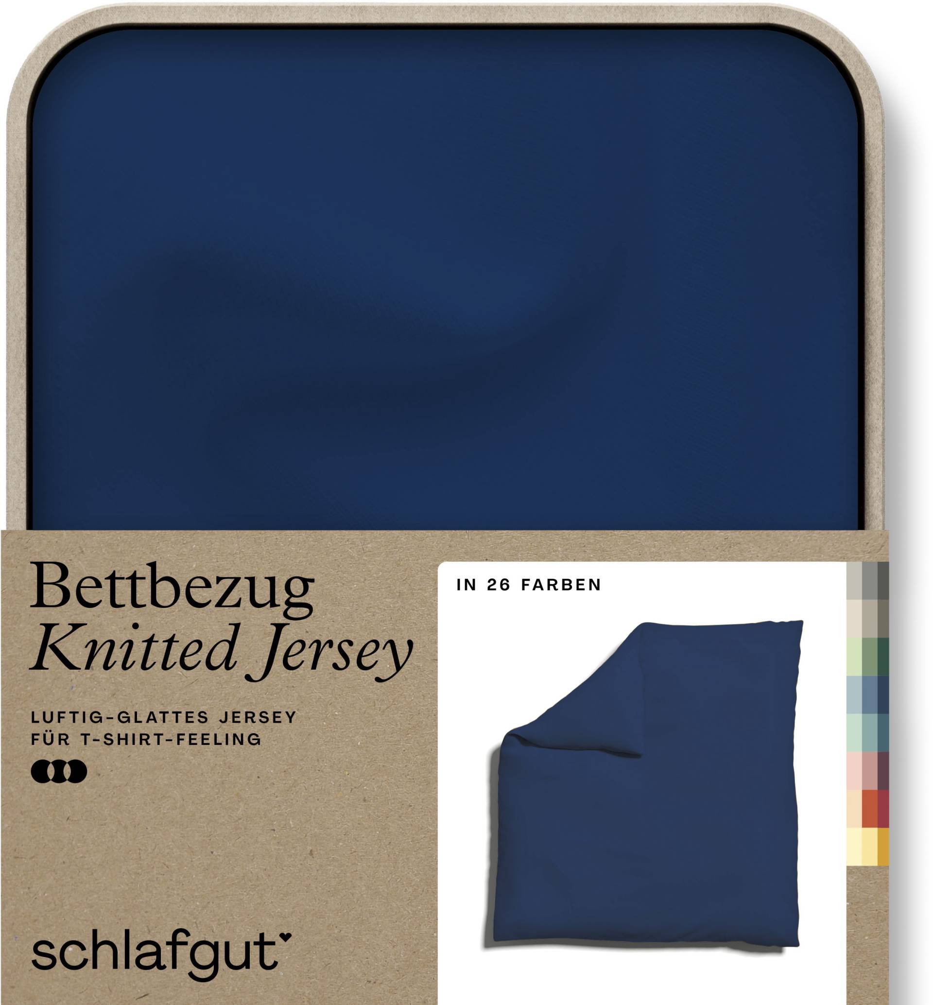 Schlafgut Bettbezug »Knitted Jersey uni, aus Bio-Baumwolle mit Elasthan, Reissverschluss«, (1 St.), bügelfrei, Mix & Match Bettwäsche: passender Kissenbezug erhältlich von Schlafgut