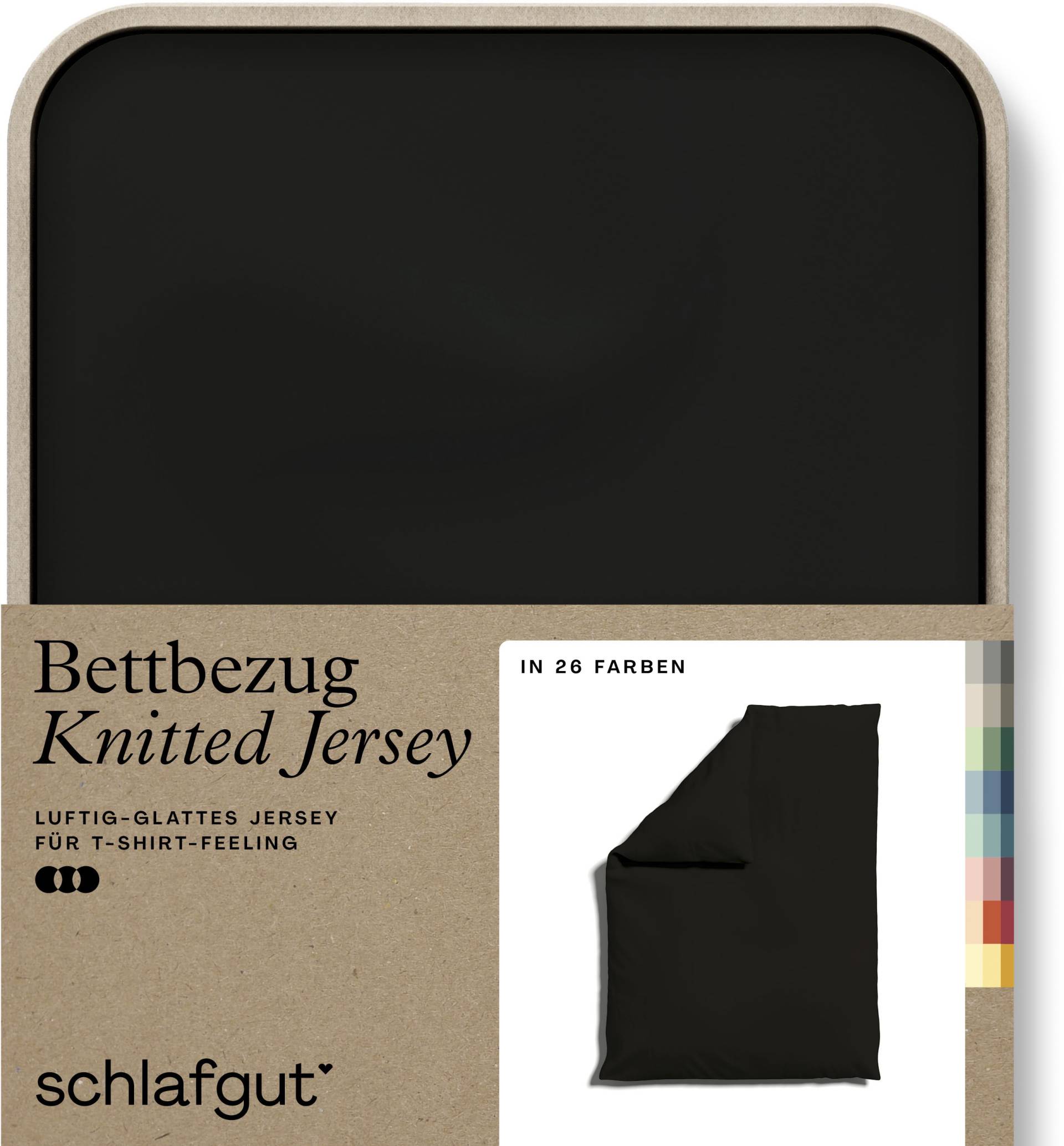 Schlafgut Bettbezug »Knitted Jersey uni, aus Bio-Baumwolle mit Elasthan, Reissverschluss«, (1 St.), bügelfrei, Mix & Match Bettwäsche: passender Kissenbezug erhältlich von Schlafgut