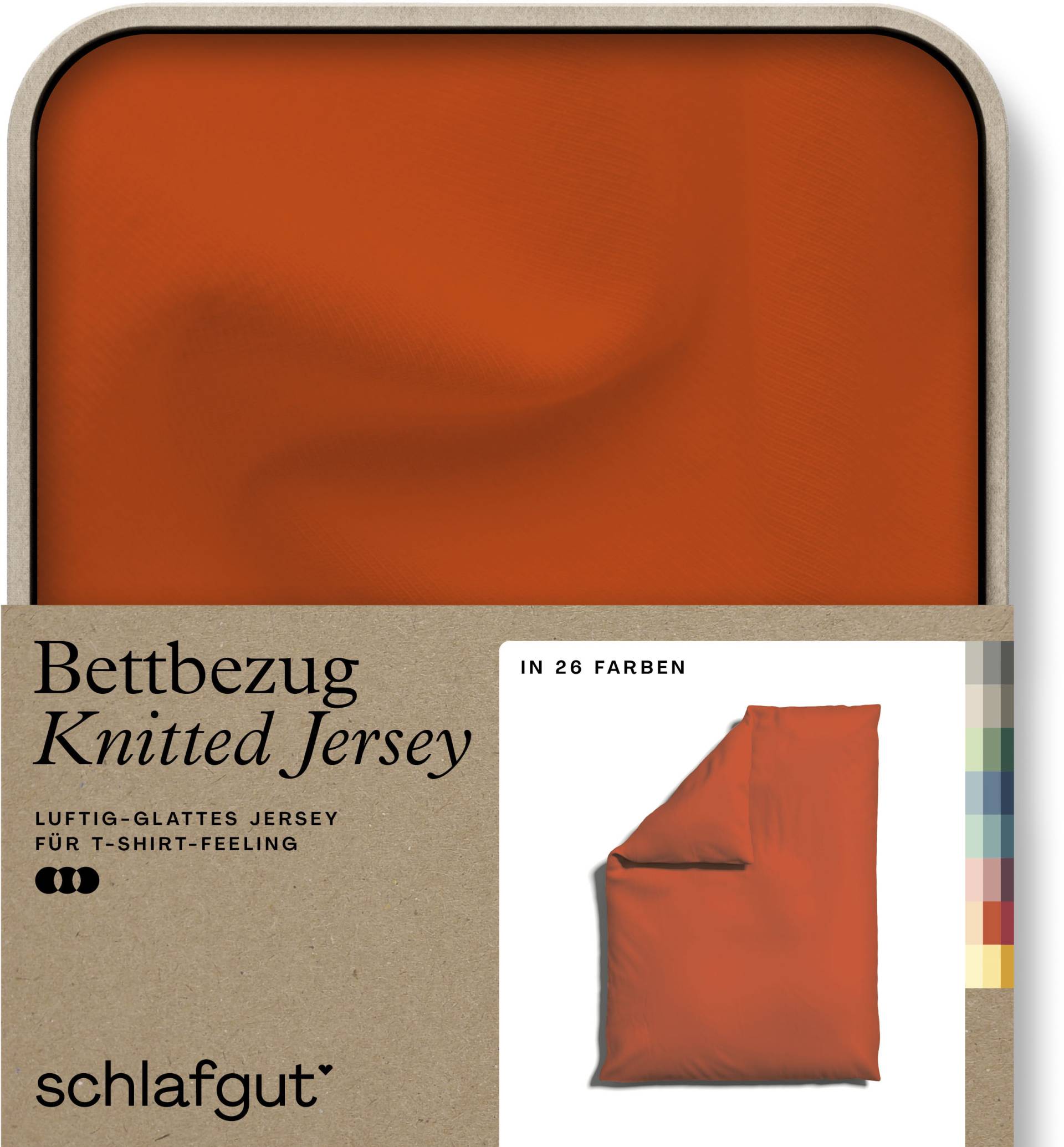 Schlafgut Bettbezug »Knitted Jersey uni, aus Bio-Baumwolle mit Elasthan, Reissverschluss«, (1 St.), bügelfrei, Mix & Match Bettwäsche: passender Kissenbezug erhältlich von Schlafgut