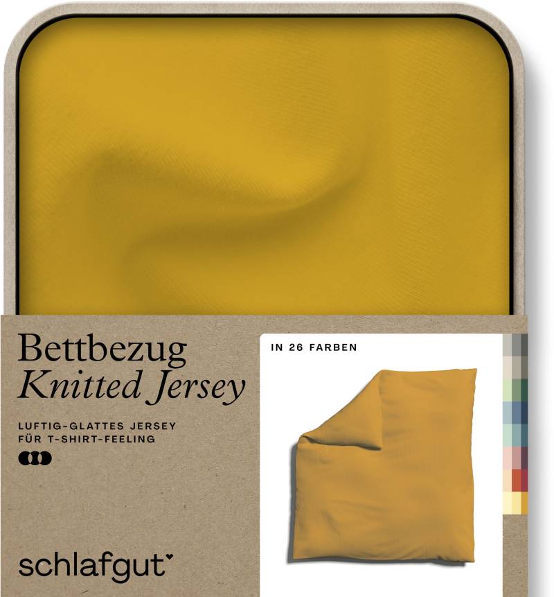 Schlafgut Bettbezug »Knitted Jersey uni, aus Bio-Baumwolle mit Elasthan, Reissverschluss«, (1 St.), bügelfrei, Mix & Match Bettwäsche: passender Kissenbezug erhältlich von Schlafgut