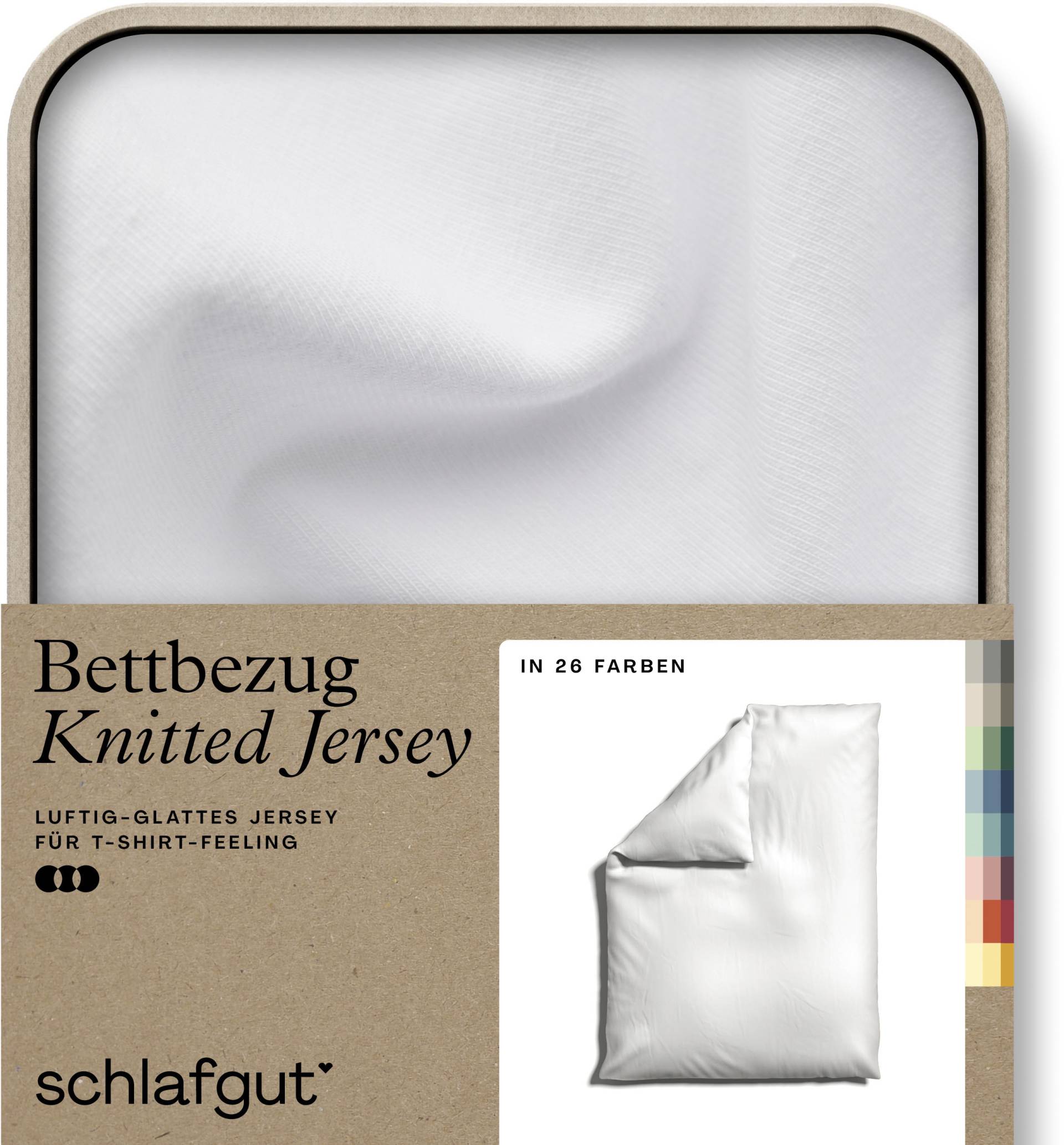 Schlafgut Bettbezug »Knitted Jersey uni, aus Bio-Baumwolle mit Elasthan, Reissverschluss«, (1 St.), bügelfrei, Mix & Match Bettwäsche: passender Kissenbezug erhältlich von Schlafgut