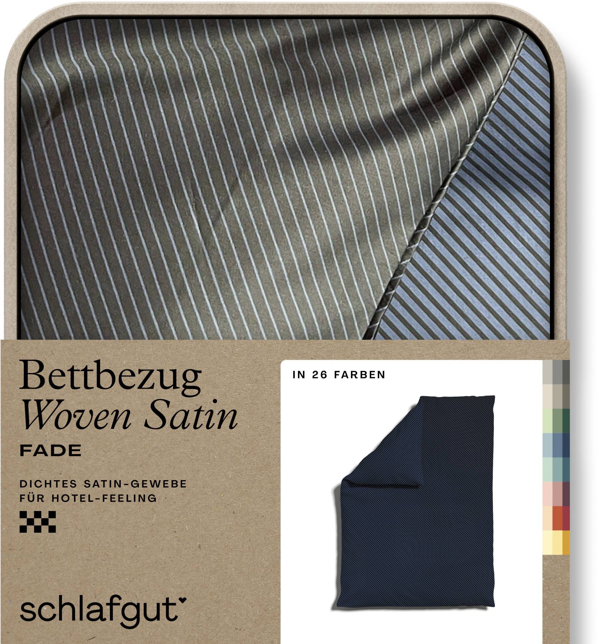 Schlafgut Bettbezug »Woven Satin Fade mit feinen Streifen«, (1 St.), mit Farbverlauf, Mix & Match: passender Kissenbezug erhältlich von Schlafgut