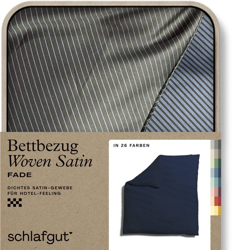 Schlafgut Bettbezug »Woven Satin Fade mit feinen Streifen«, (1 St.), mit Farbverlauf, Mix & Match: passender Kissenbezug erhältlich von Schlafgut